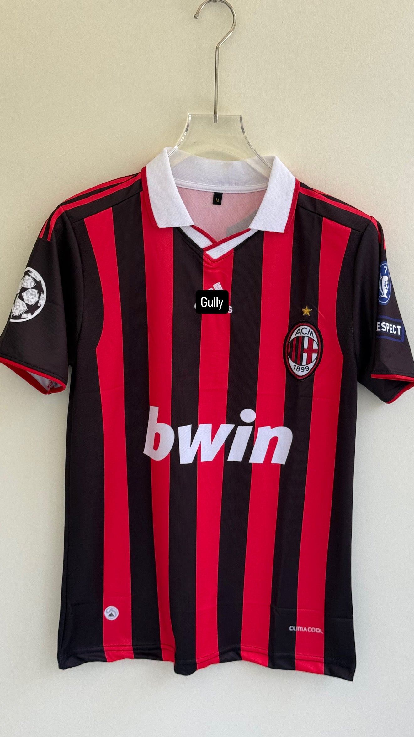 GATTUSO AC MILAN 2009/10 HOME KIT POLO EMBROIDERY