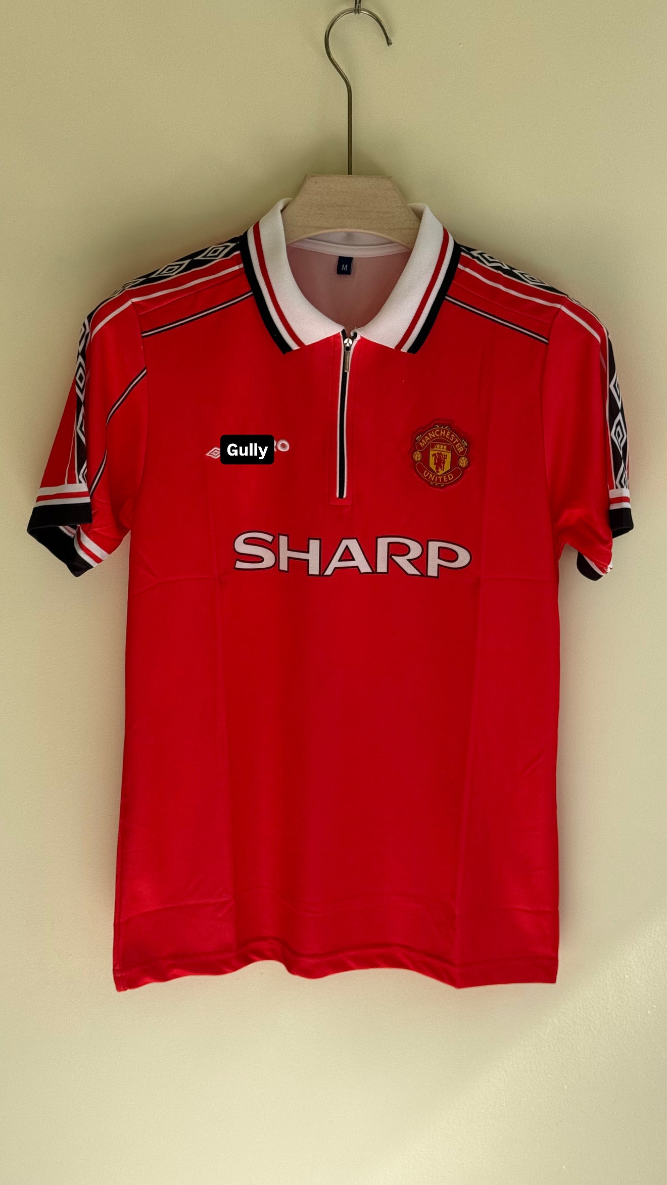 BECKHAM UNITED HOME KIT 1998 POLO EMBROIDERY