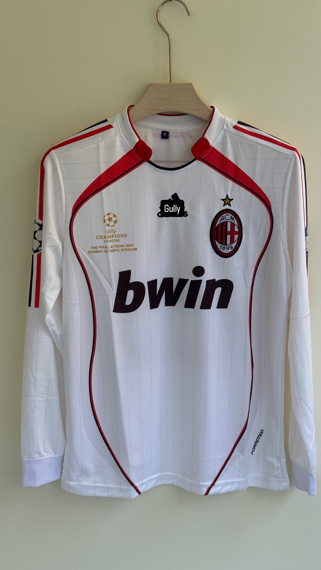 KAKA AC MILAN 2006/07 AWAY KIT FULL SLEEV EMBROIDERY