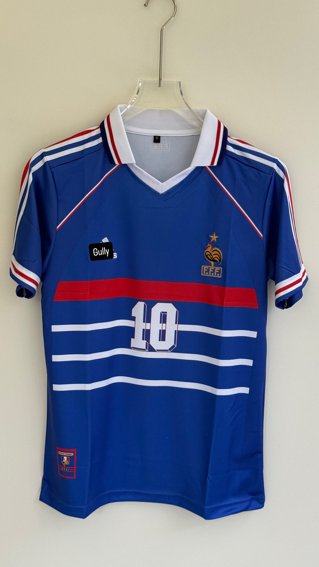 ZIDANE FRANCE 1998 WORLD CUP HOME KIT POLO EMBROIDERY