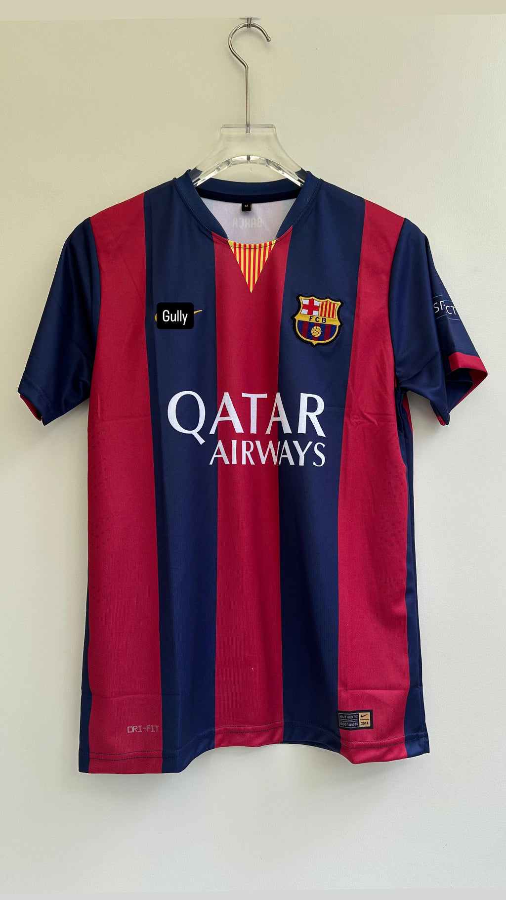 NEYMAR BARCELONA 2014/15 HOME KIT EMBROIDERY