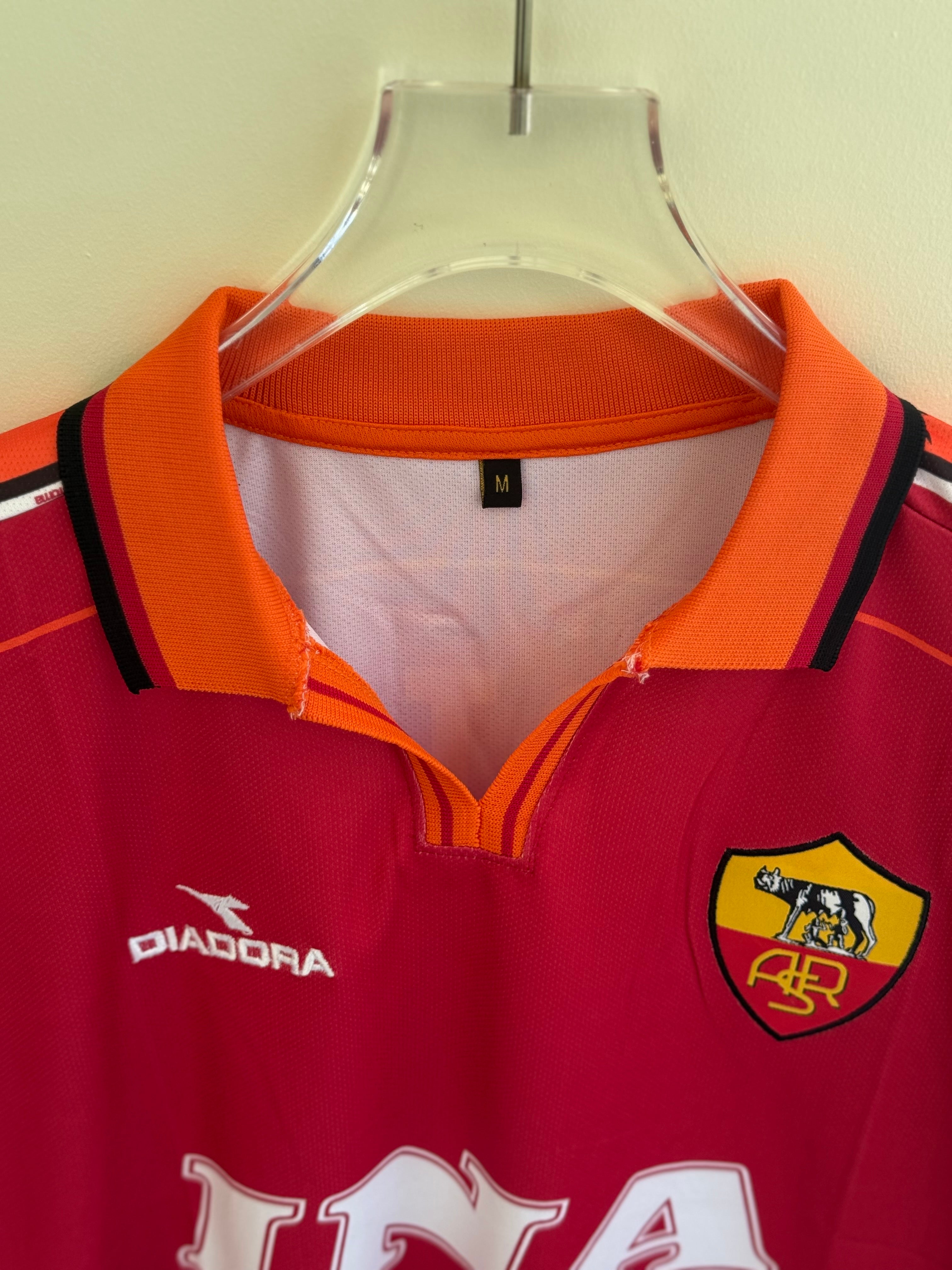 TOTTI AS ROMA HOME KIT POLO FIVE SLEEV EMBROIDERY