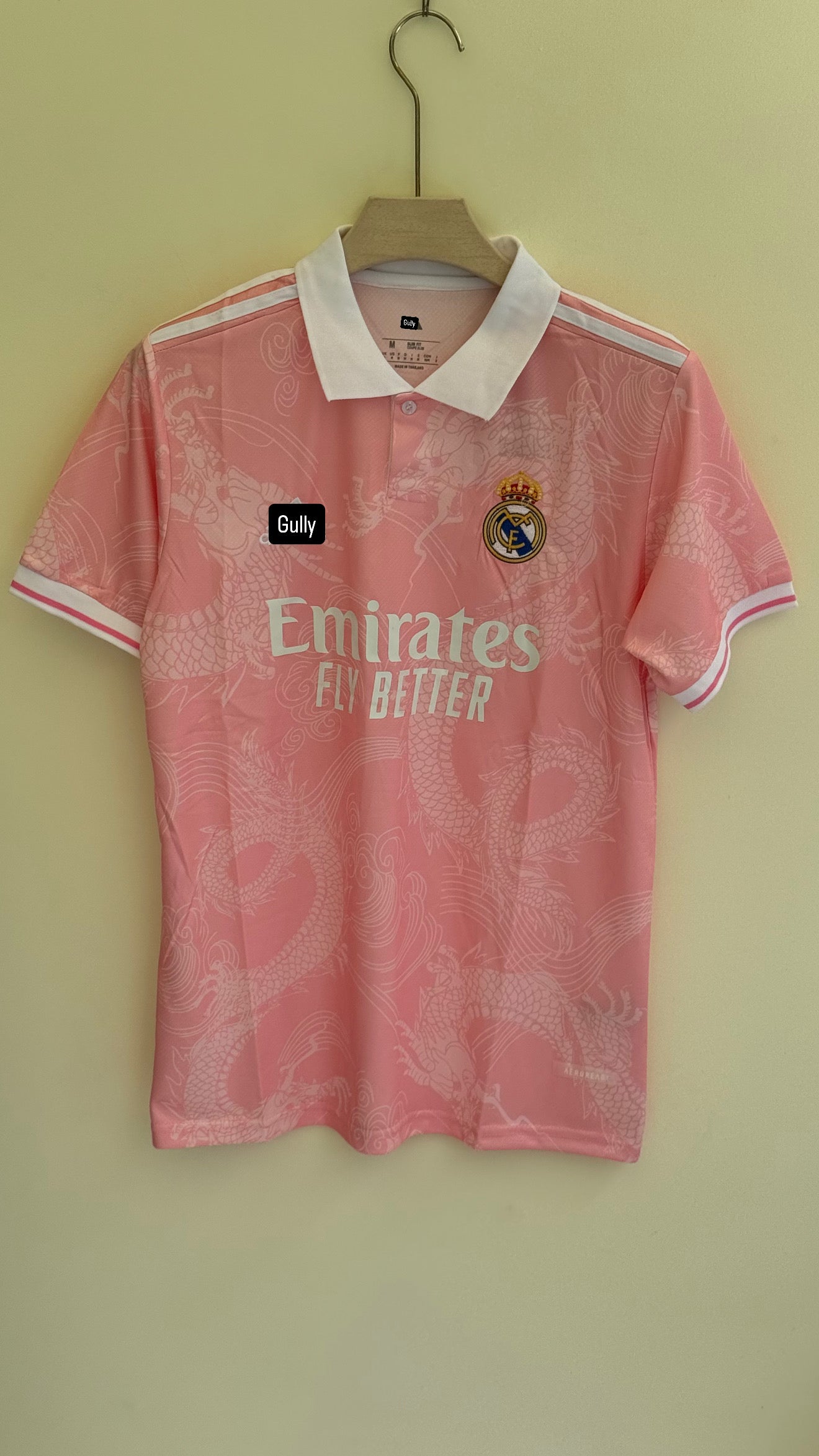 REAL MADRID PINK POLO DRAGON MASTER QUALITY EMBROIDERY