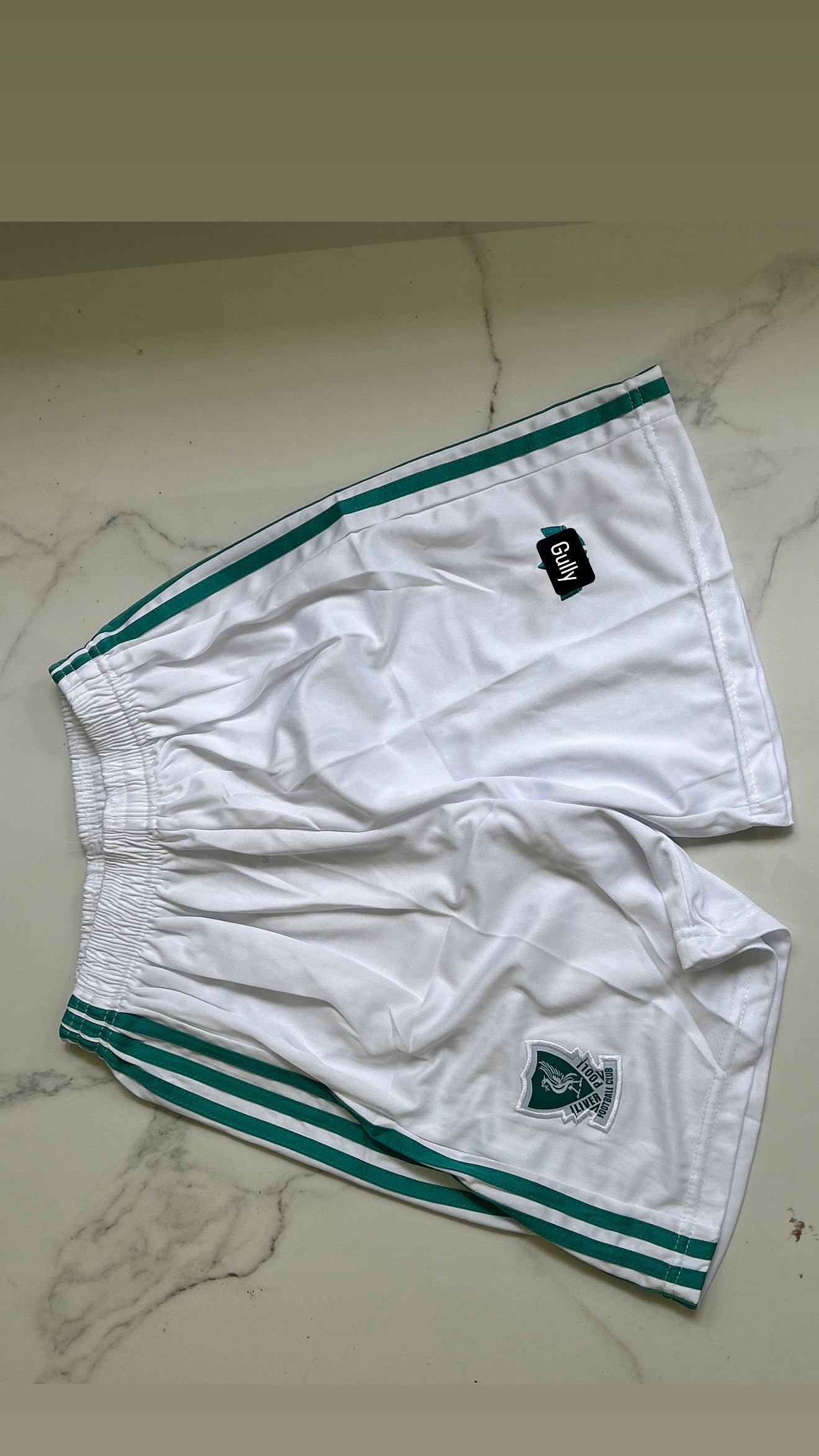 LIVERPOOL WHITE SHORTS EMBROIDERY