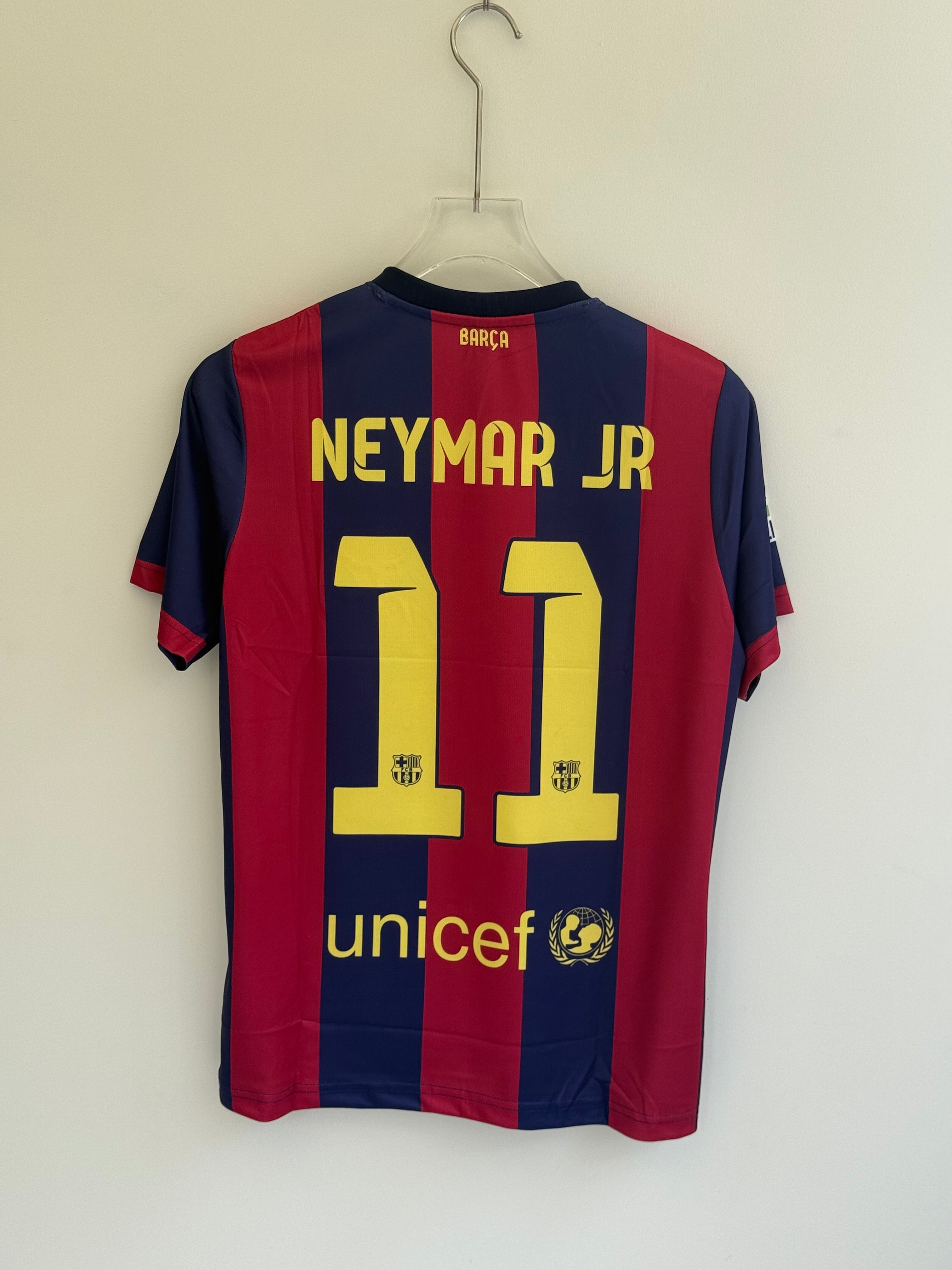 NEYMAR BARCELONA 2014/15 HOME KIT EMBROIDERY