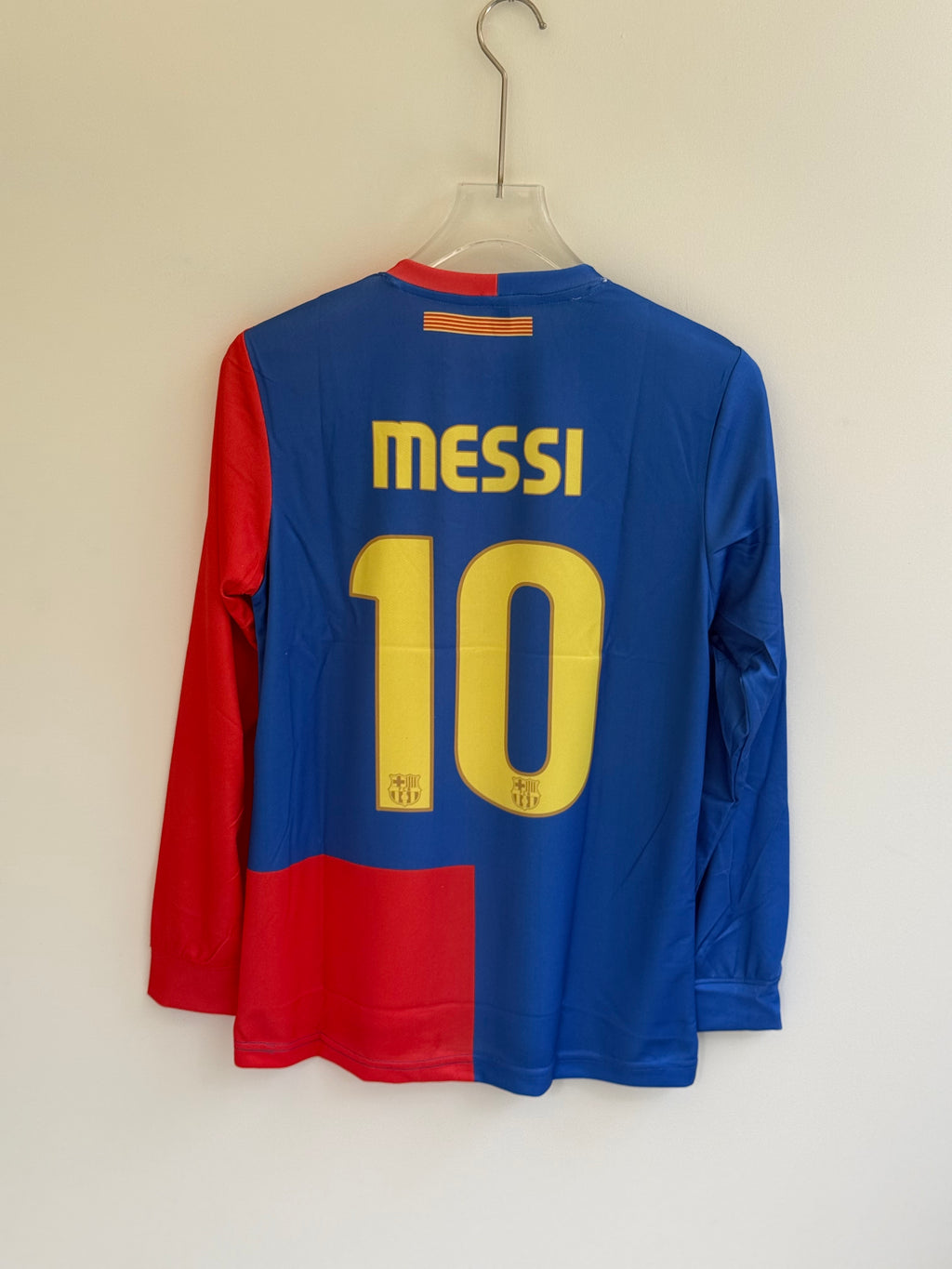 MESSI BARCELONA 2008/09 HOME KIT FULL SLEEV EMBROIDERY