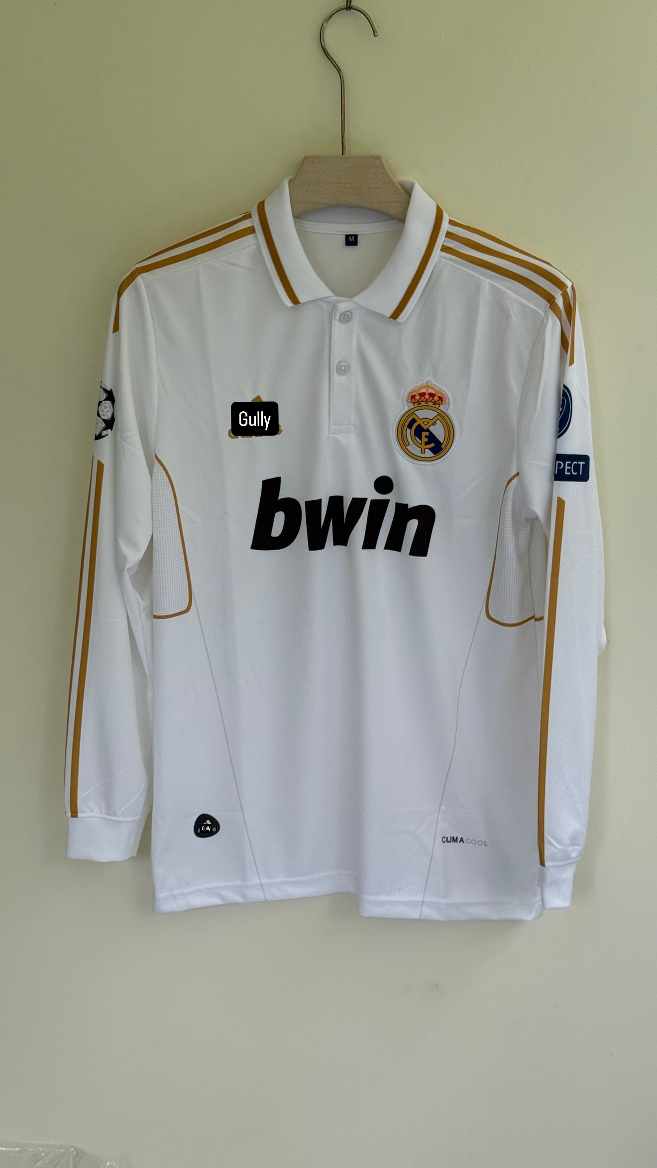 RONALDO REAL MADRID 2011/12 HOME KIT POLO FULL SLEEV EMBROIDERY