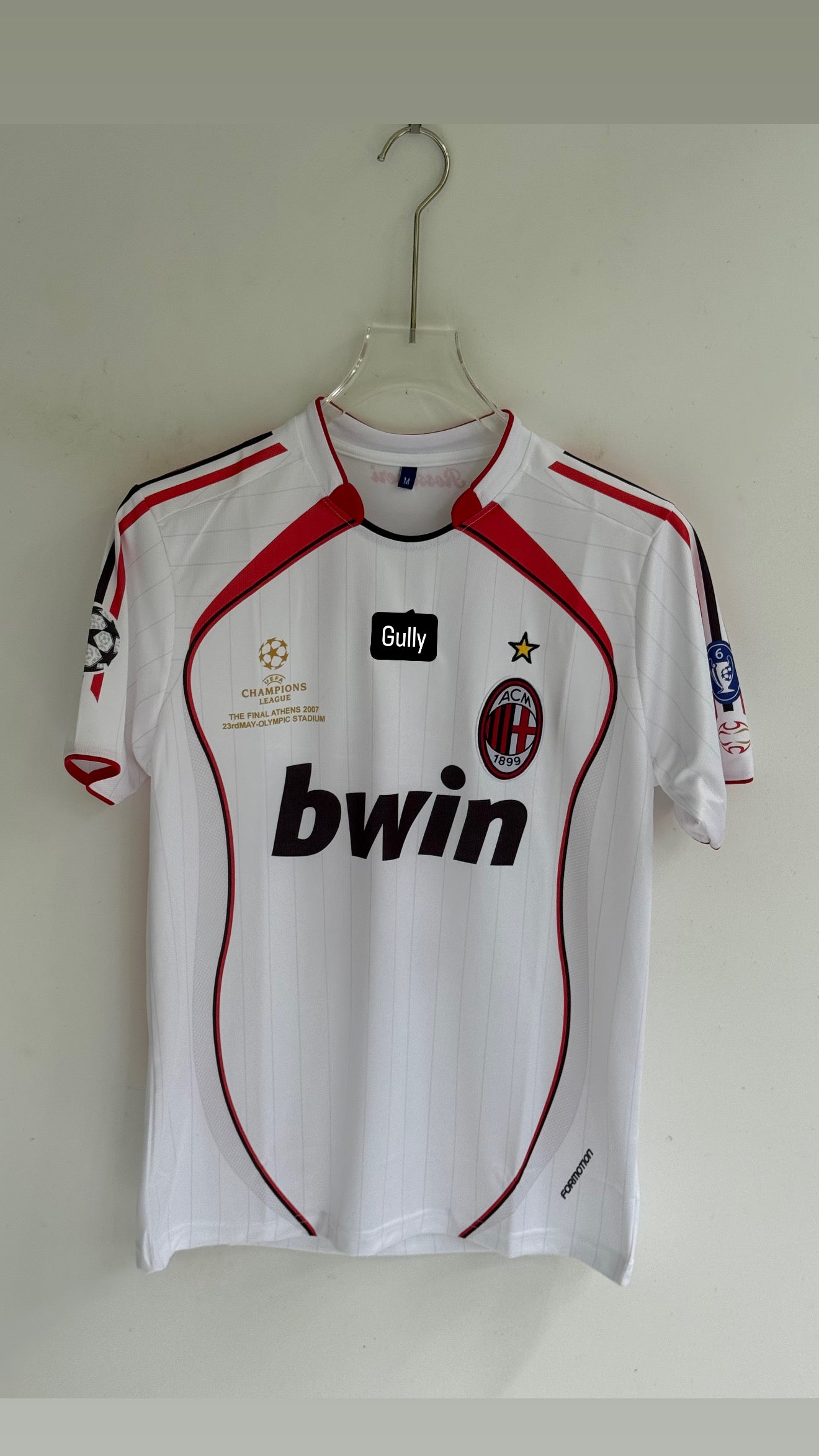 KAKA AC MILAN AWAY KIT 2007 EMBROIDERY