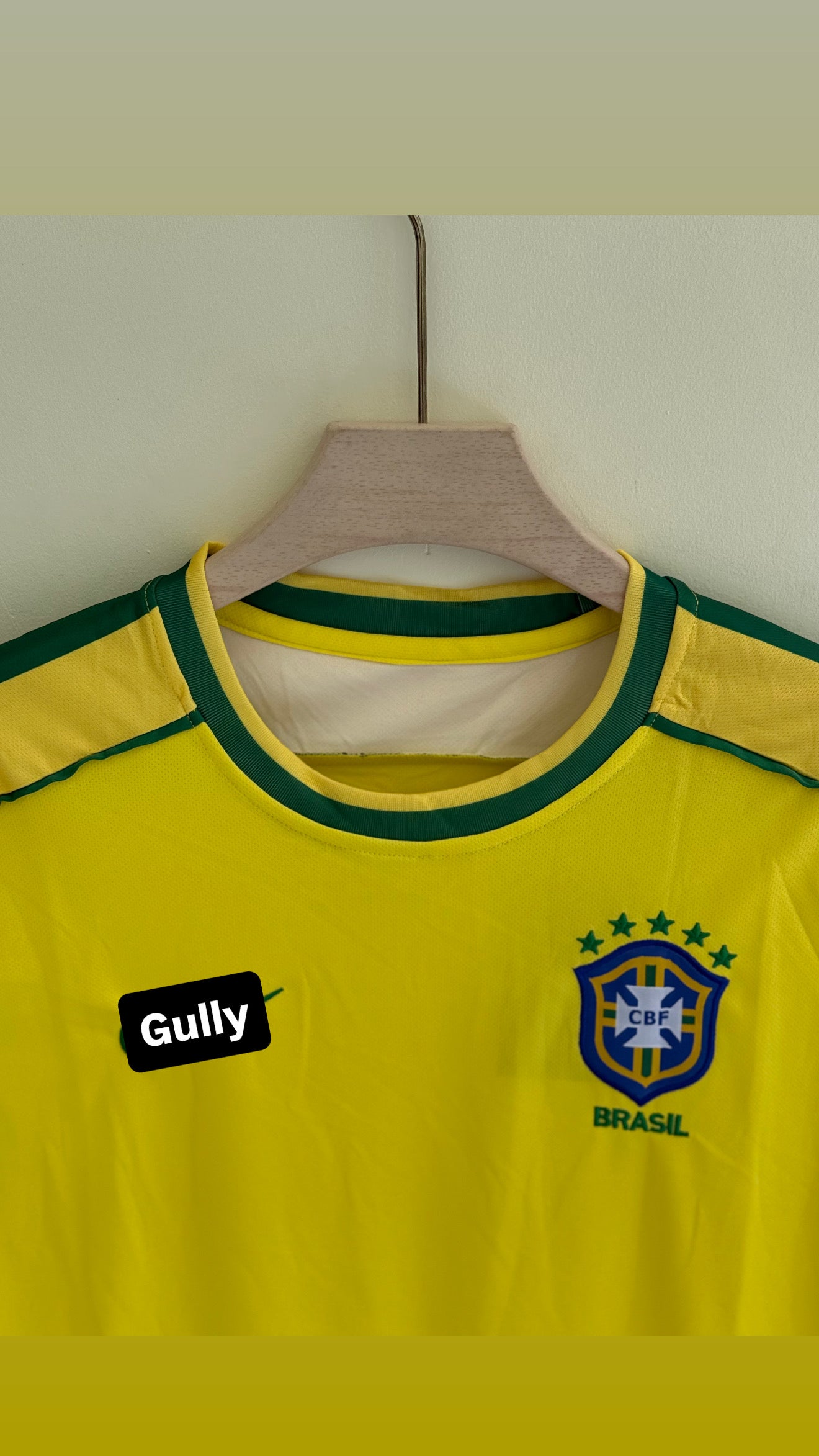 BRAZIL 1998 WORLD CUP HOME KIT EMBROIDERY MASTER QUALITY