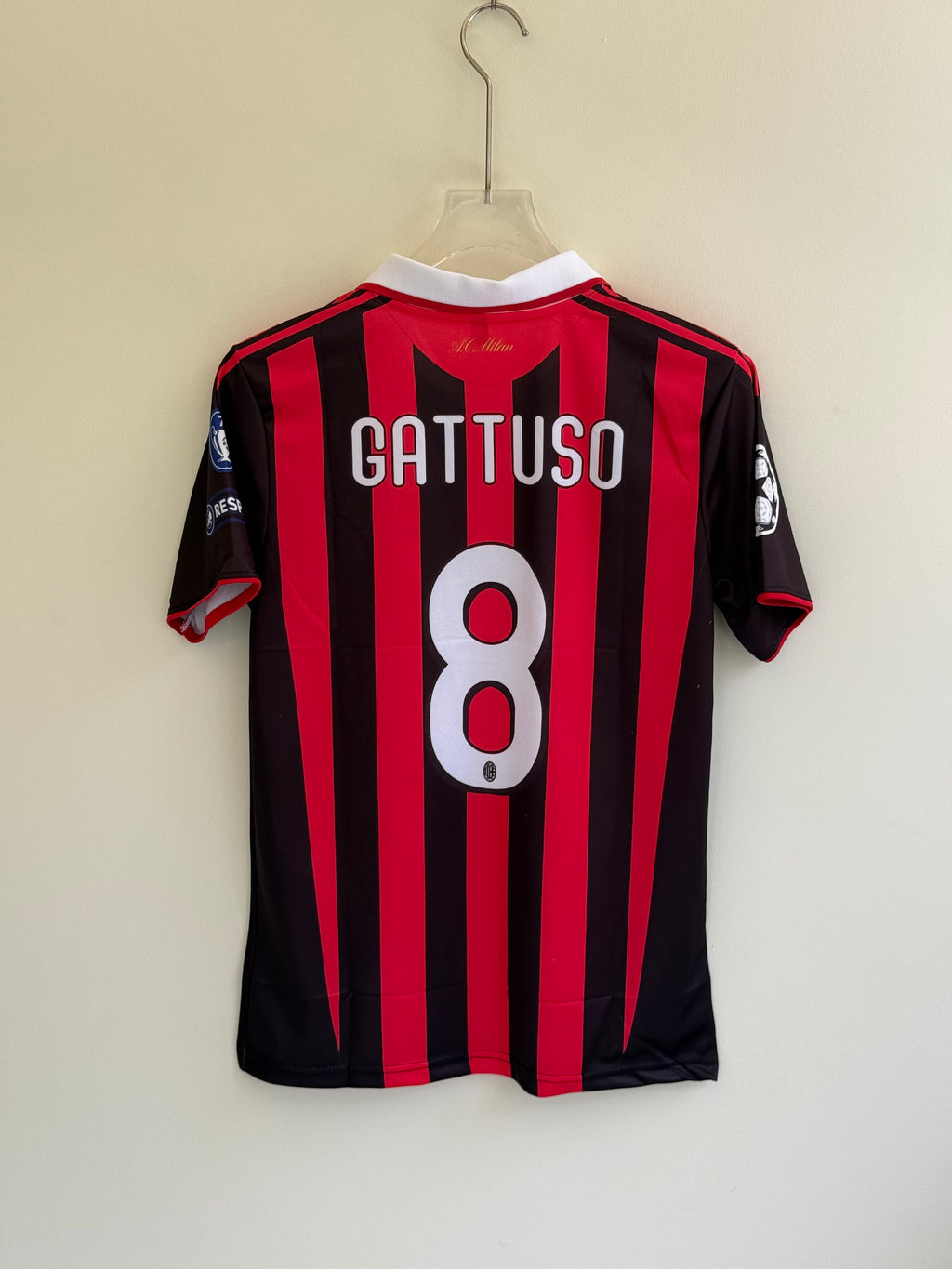GATTUSO AC MILAN 2009/10 HOME KIT POLO EMBROIDERY