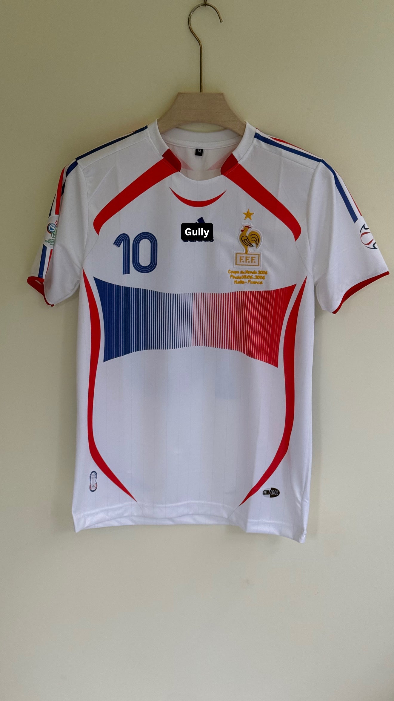 ZIDANE FRANCE 2006 AWAY KIT EMBROIDERY
