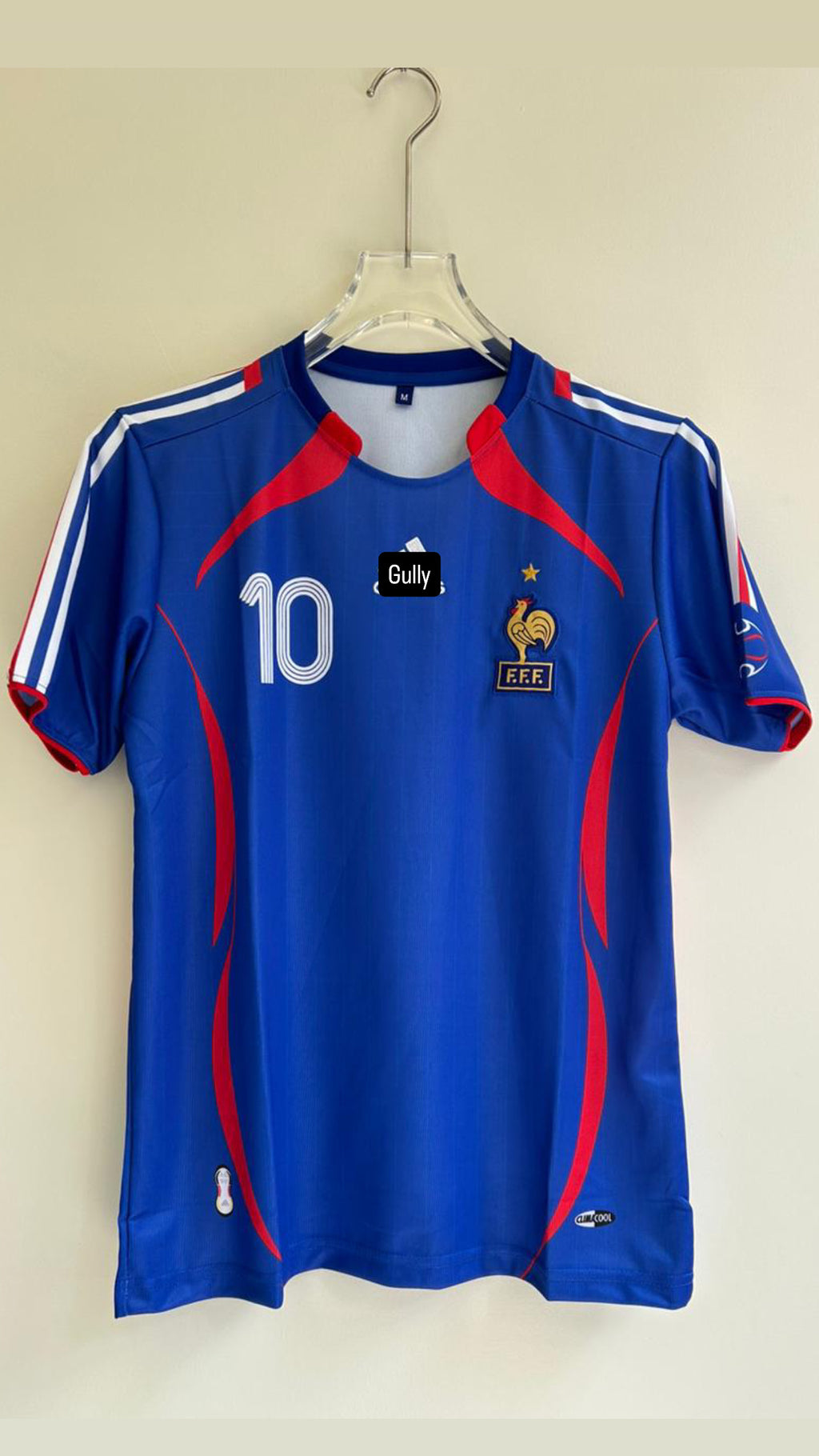 ZIDANE FRANCE HOME KIT EMBROIDERY