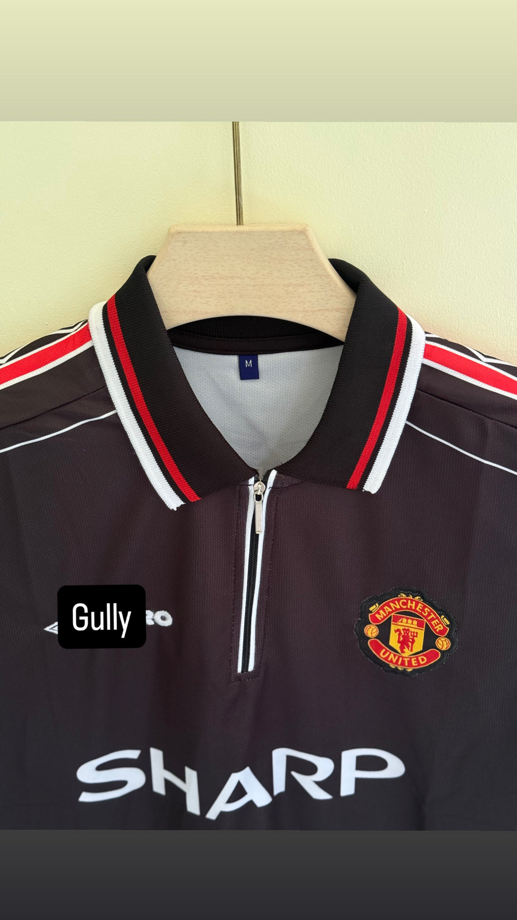 BECKHAM UNITED 1998/99 THIRD KIT POLO FULL SLEEV EMBROIDERY