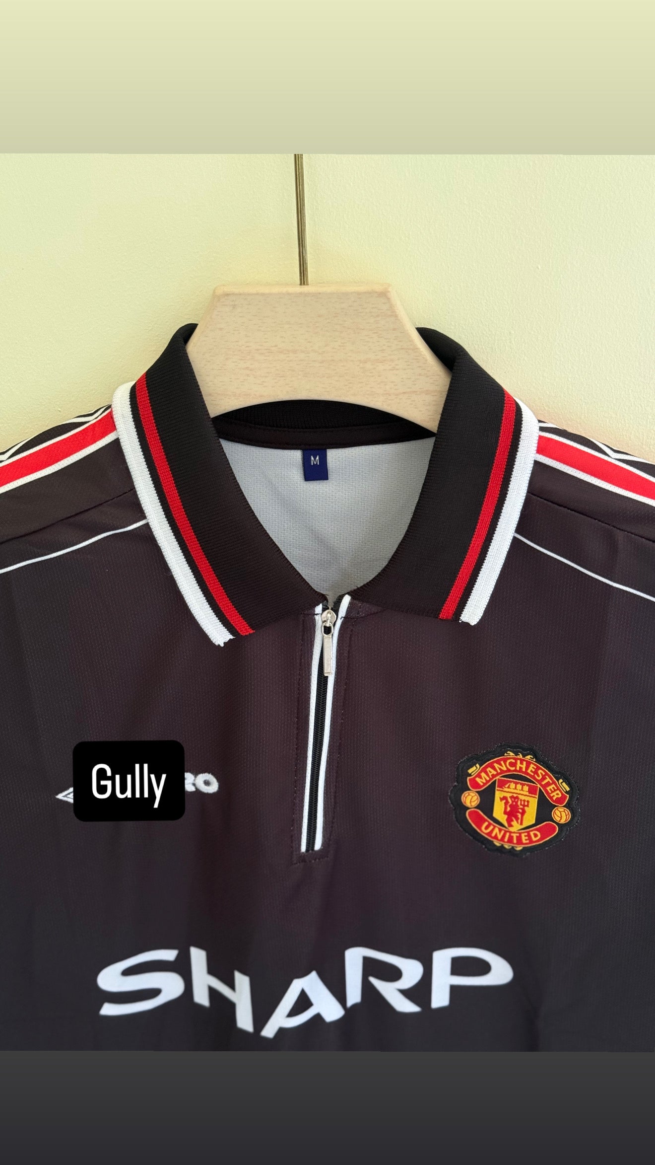 BECKHAM UNITED 1998/99 THIRD KIT POLO FULL SLEEV EMBROIDERY