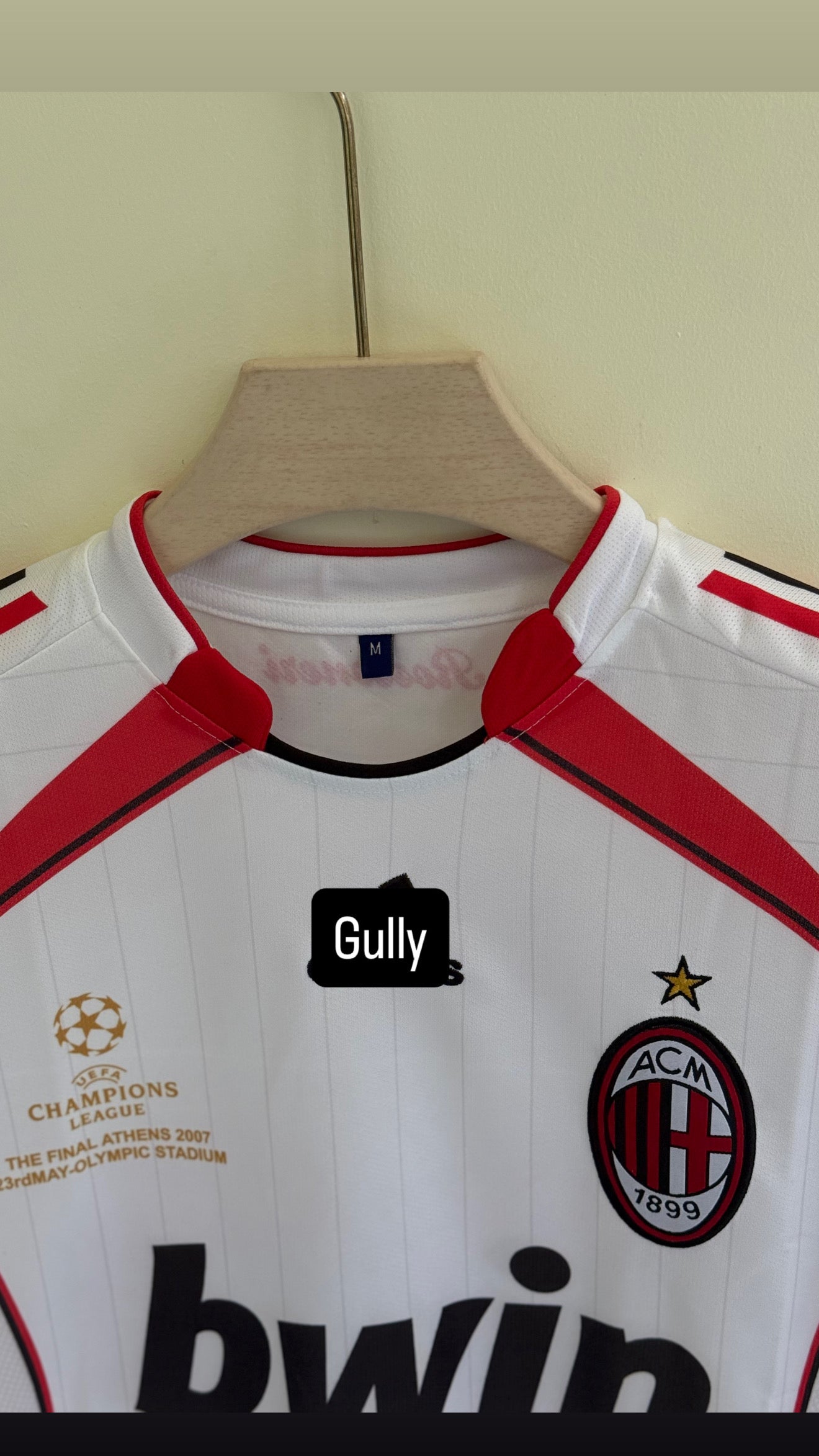 KAKA AC MILAN 2006/07 AWAY KIT FULL SLEEV EMBROIDERY