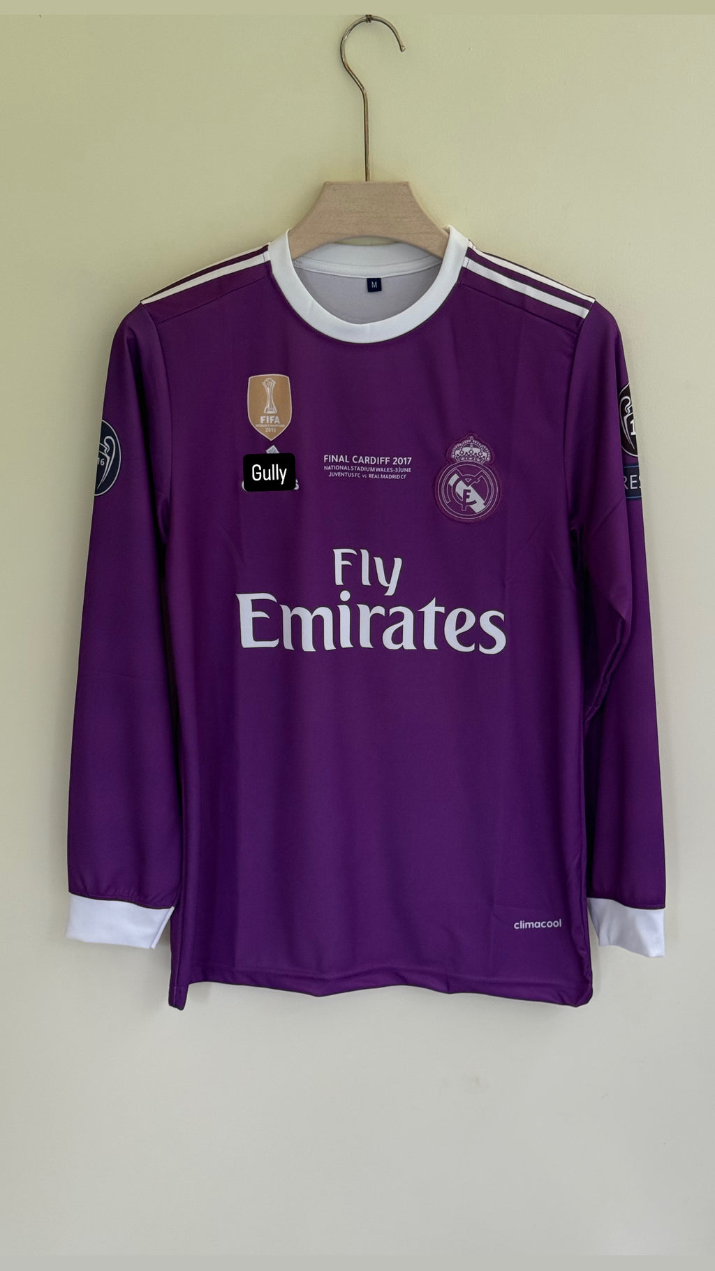 RONALDO REAL MADRID 2016/17 AWAY KIT FULL SLEEV EMBROIDERY