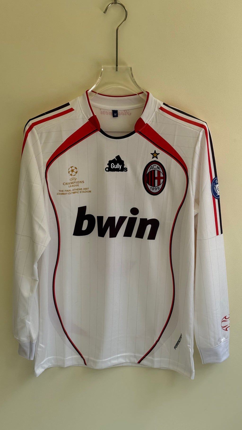 MALDINI AC MILAN 2006/07 AWAY FULL SLEEV EMBROIDERY
