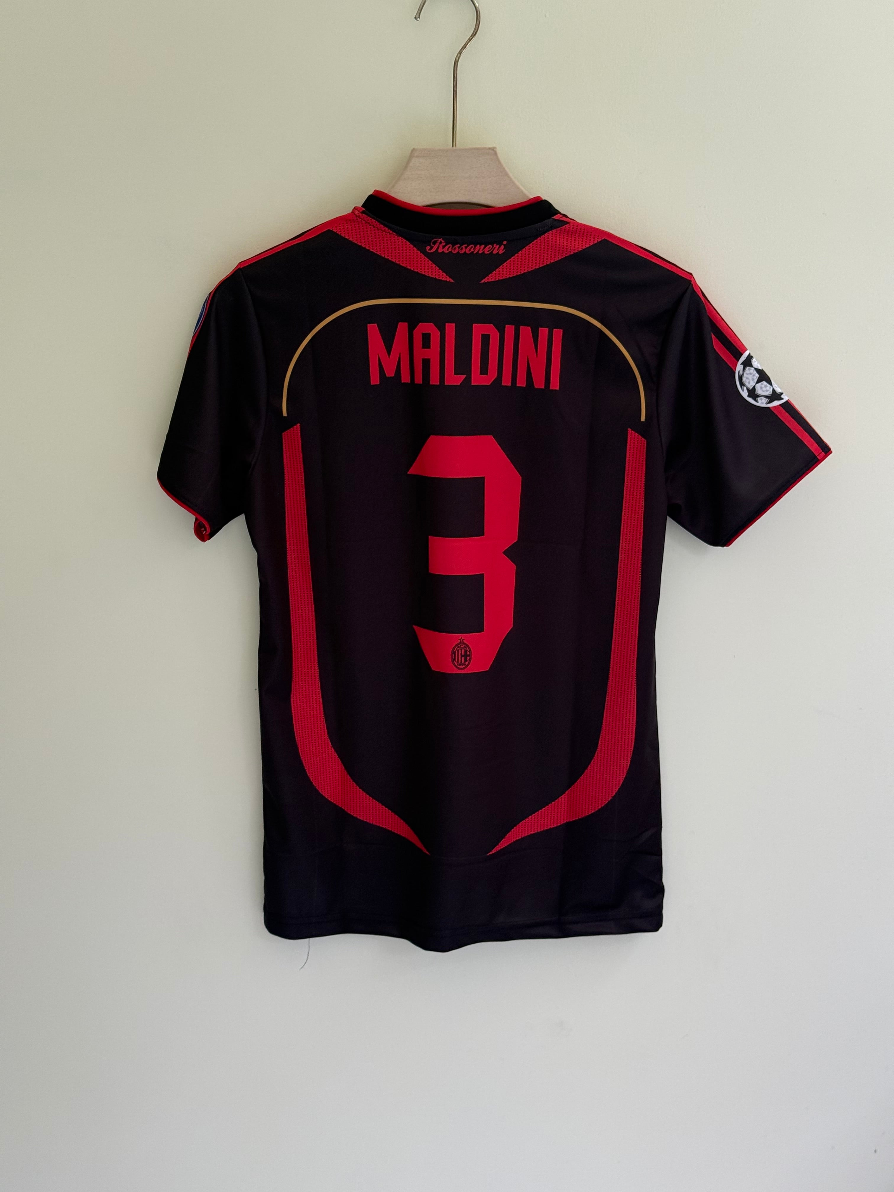 MALDINI AC MILAN 2007/08 THIRD KIT EMBROIDERY
