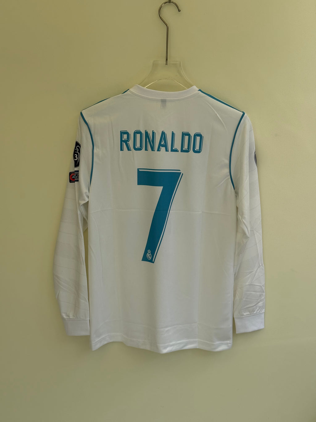 RONALDO REAL MADRID 2018 HOME KIT FULL SLEEV EMBROIDERY