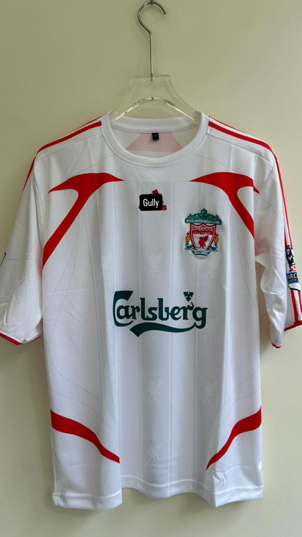 TORRES LIVERPOOL AWAY KIT FIVE SLEEV EMBROIDERY