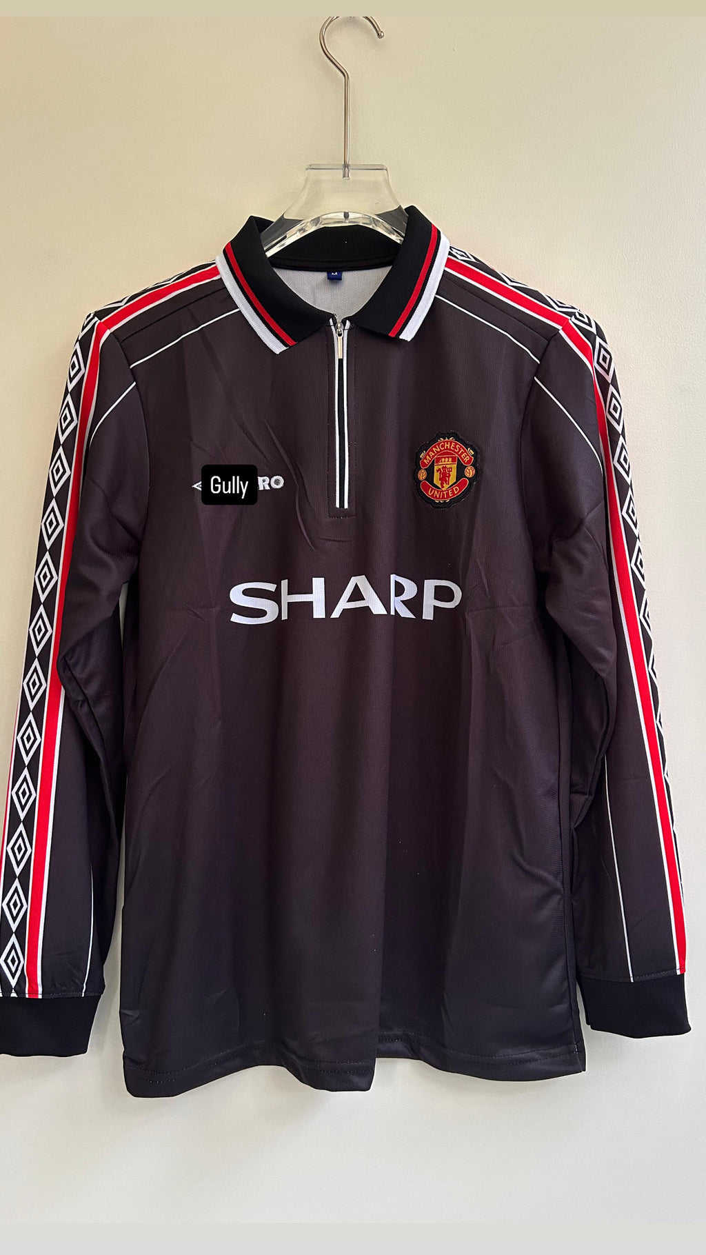 BECKHAM UNITED POLO 1998/99 THIRD KIT FULL SLEEV EMBROIDERY