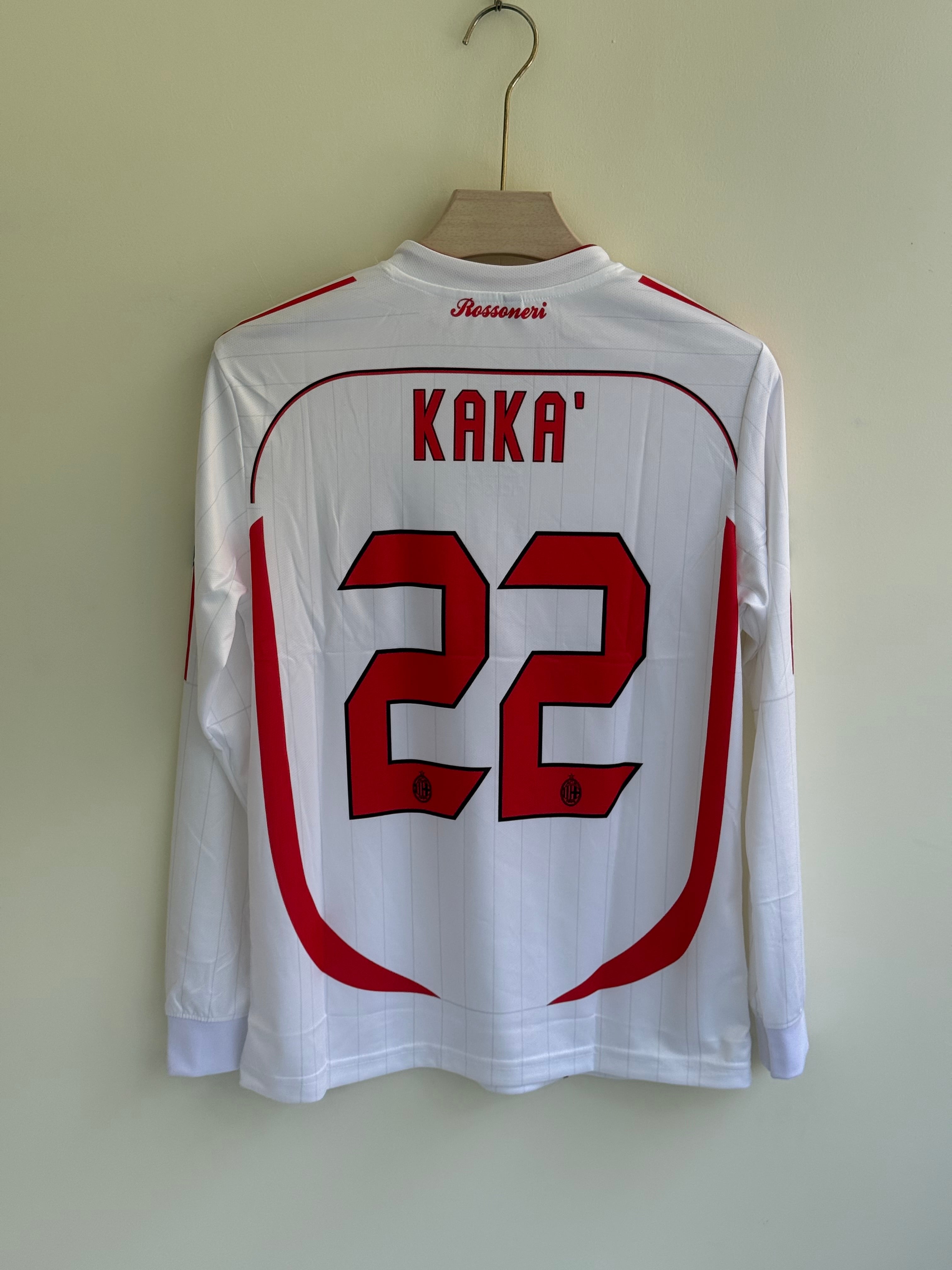 KAKA AC MILAN 2006/07 AWAY KIT FULL SLEEV EMBROIDERY