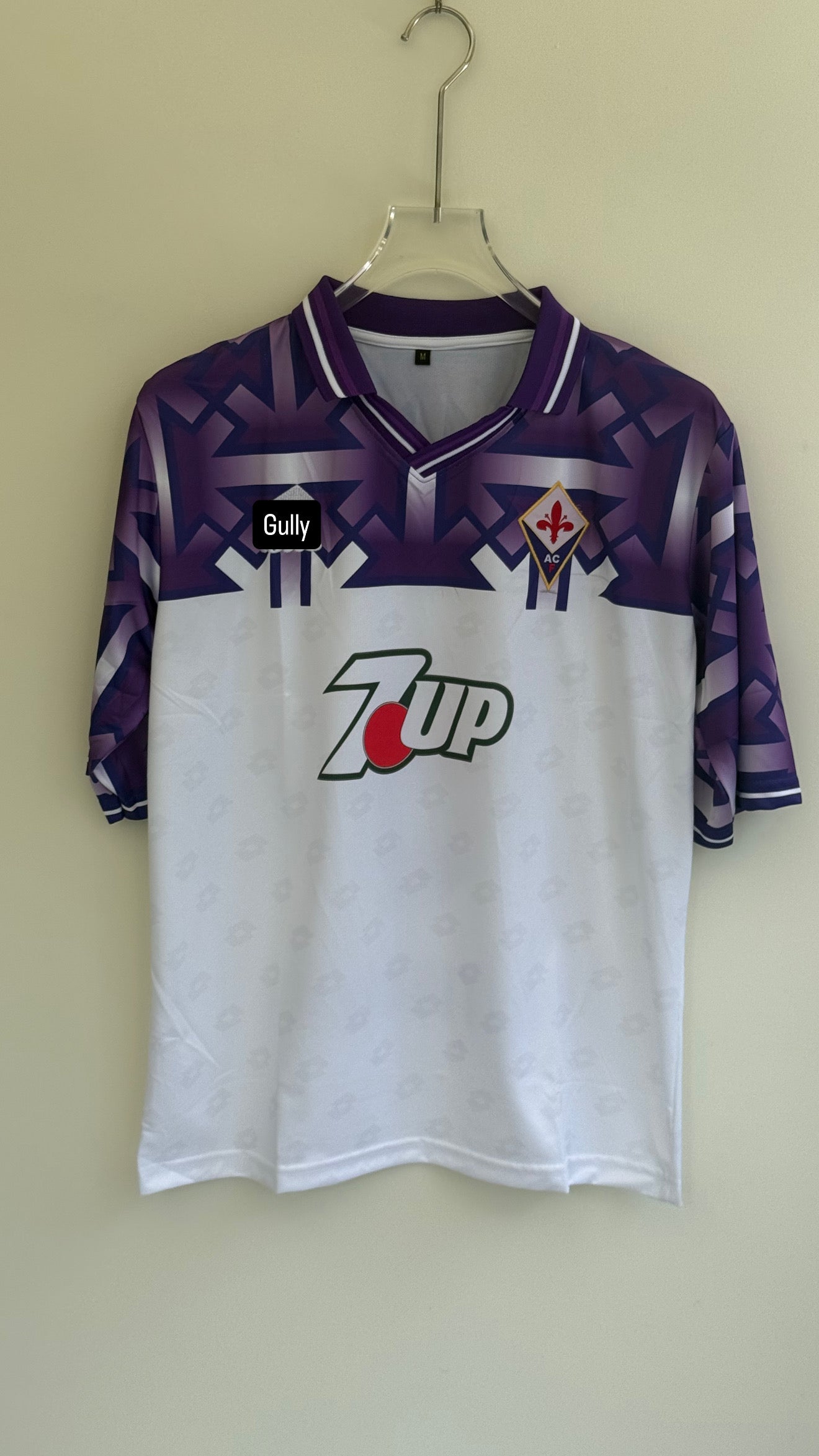BATISTUTA FIORENTINA 1992/93 AWAY KIT POLO FIVE SLEEV EMBROIDERY