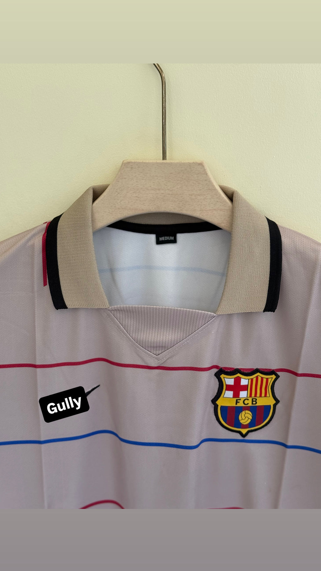 MESSI BARCELONA 2003/04 AWAY KIT POLO EMBROIDERY