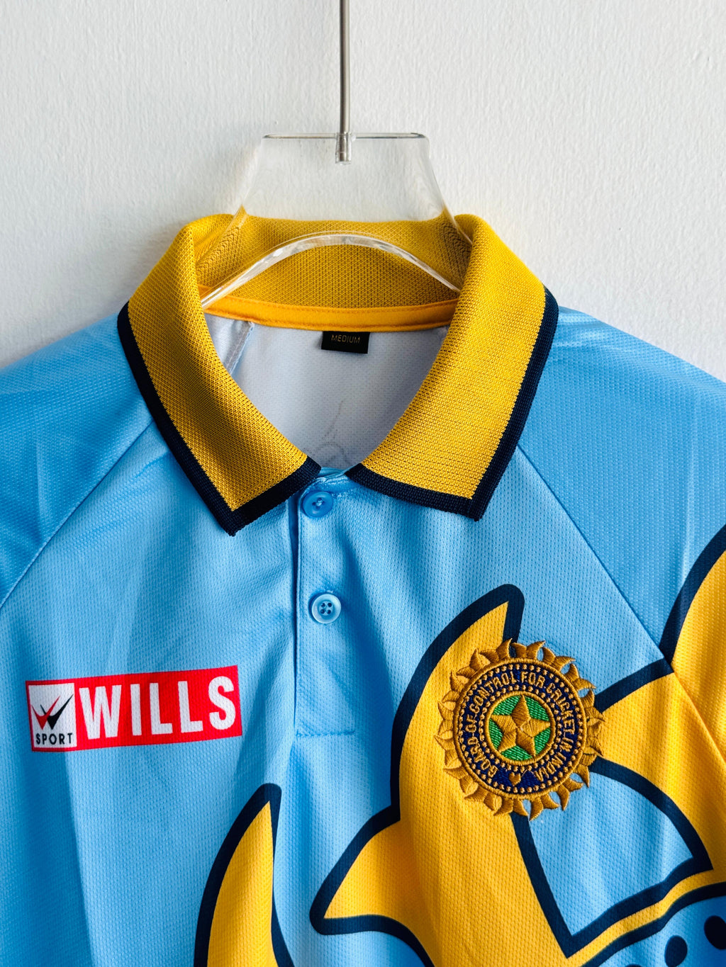 TENDULKAR INDIAN ODI JERSEY 1999 POLO EMBROIDERY
