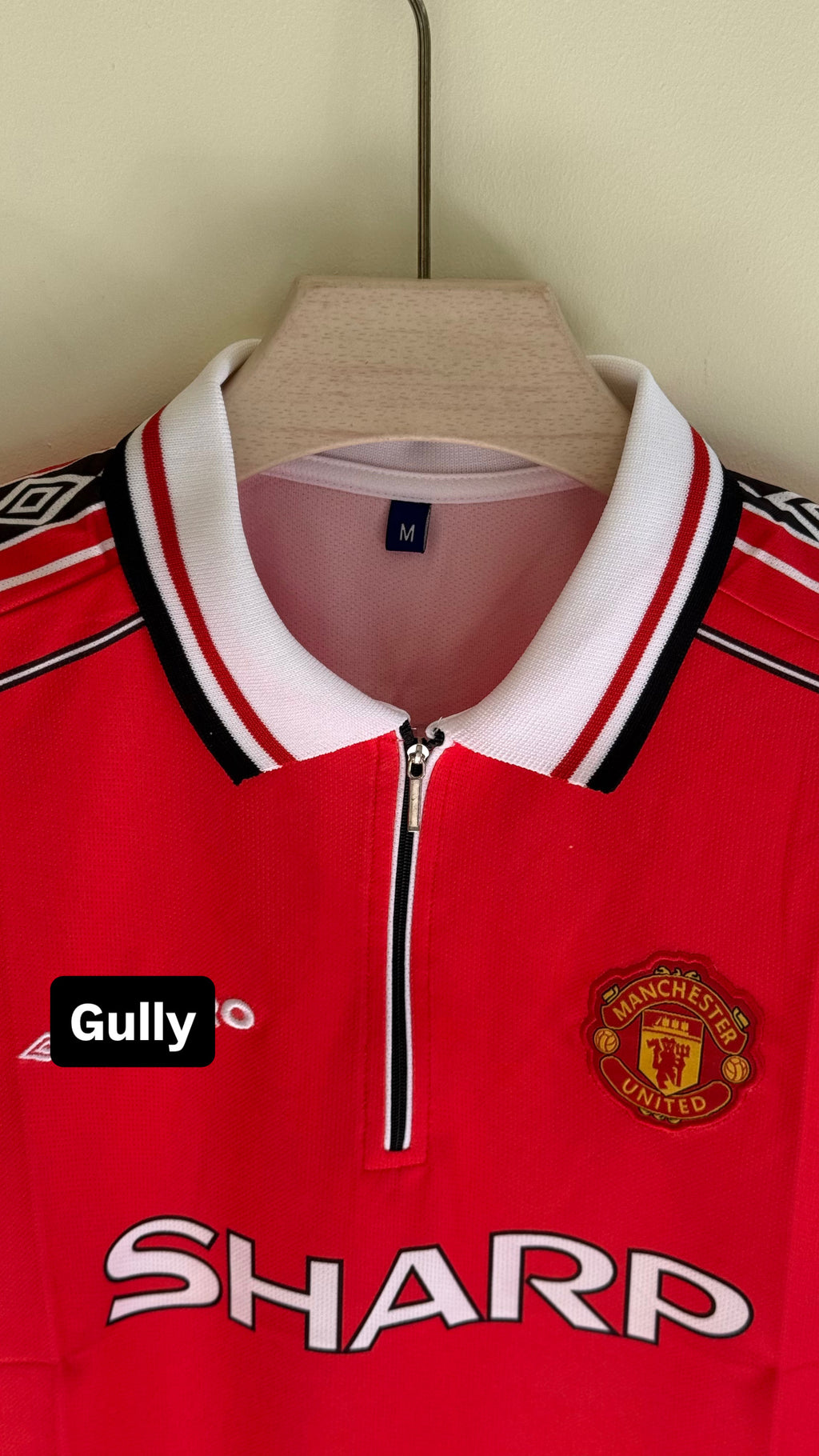 BECKHAM UNITED HOME KIT 1998 POLO EMBROIDERY