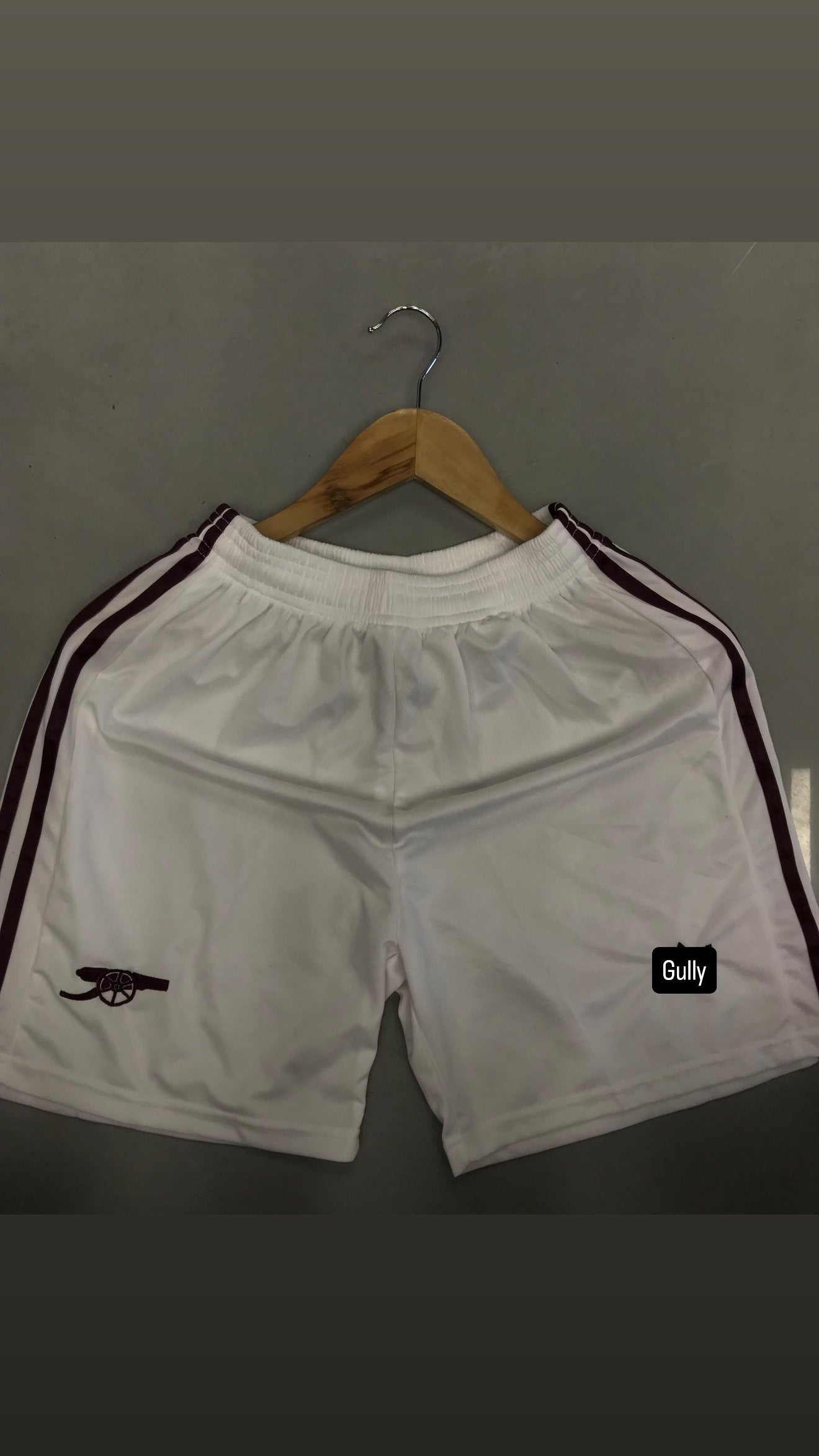 ARSENAL WHITE SHORTS EMBROIDERY