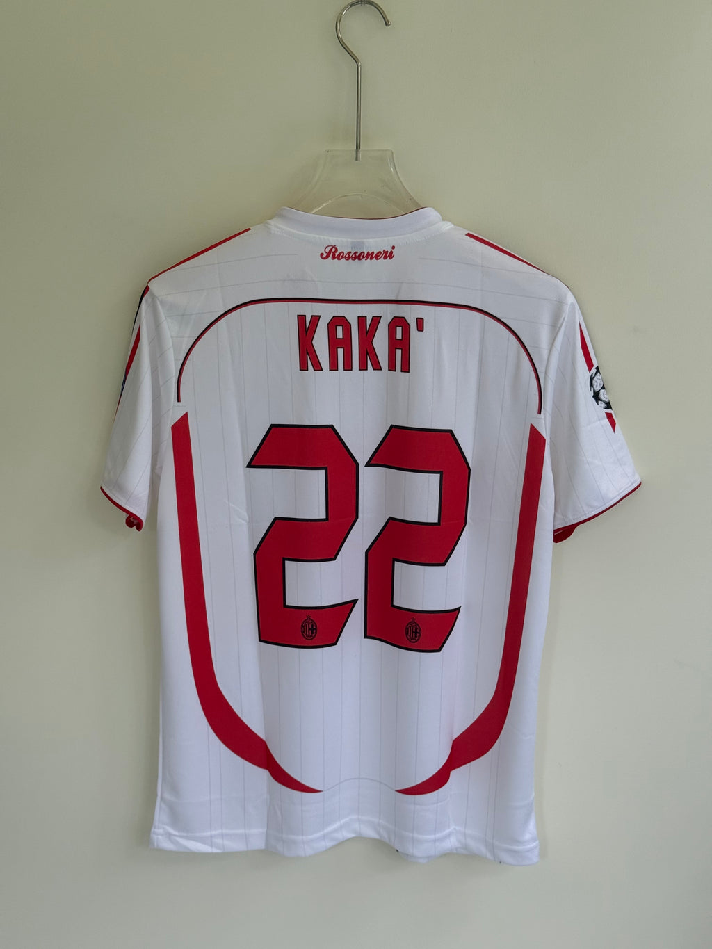 KAKA AC MILAN AWAY KIT 2007 EMBROIDERY