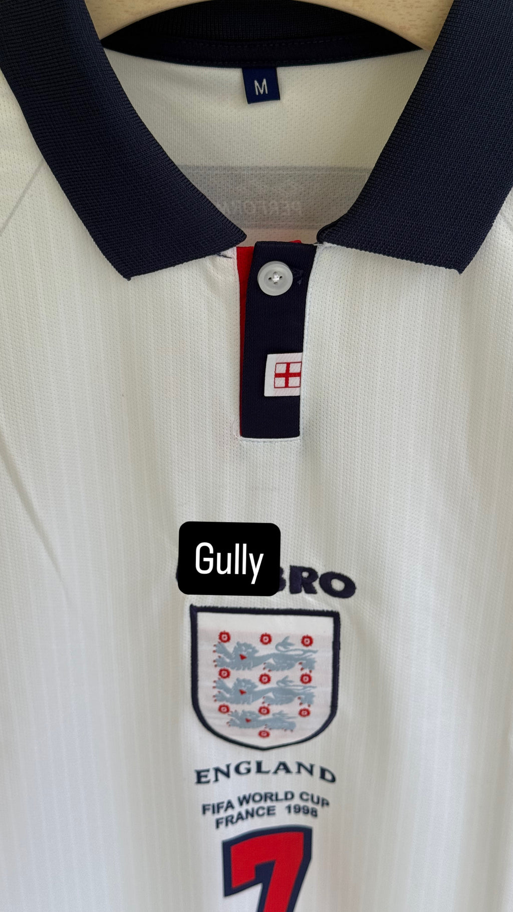 BECKHAM ENGLAND HOME  KIT POLO FULL SLEEV EMBROIDERY