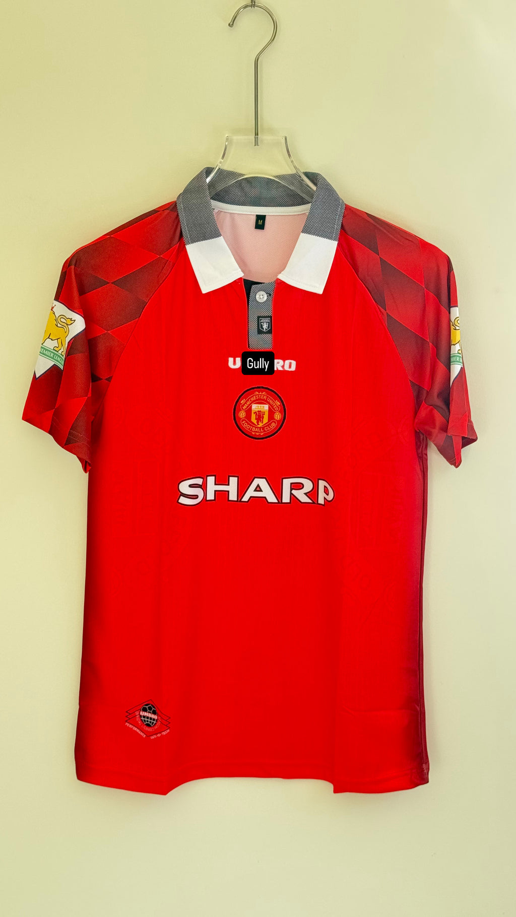 BECKHAM UNITED 1996 HOME KIT POLO EMBROIDERY