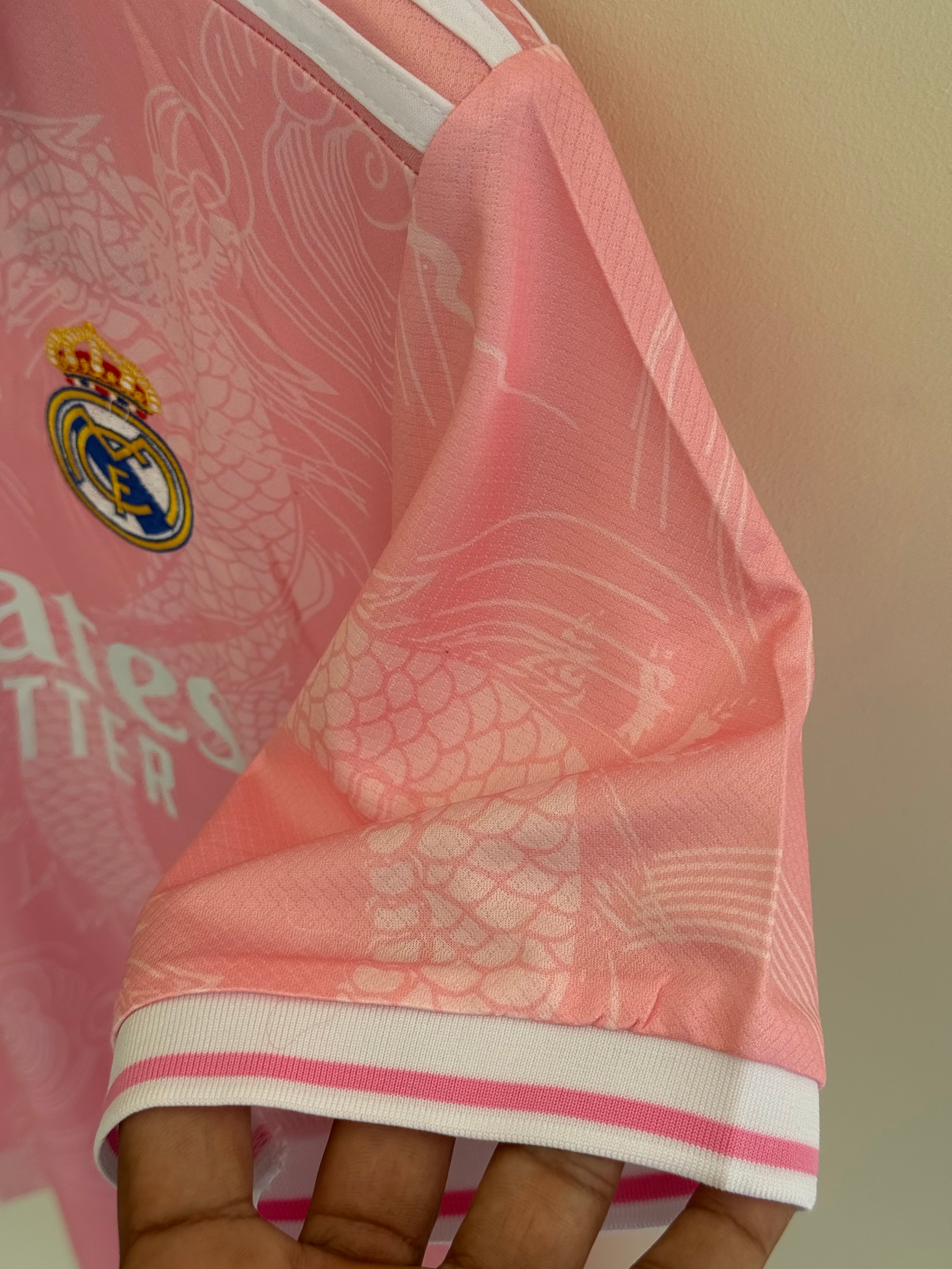 REAL MADRID PINK POLO DRAGON MASTER QUALITY EMBROIDERY