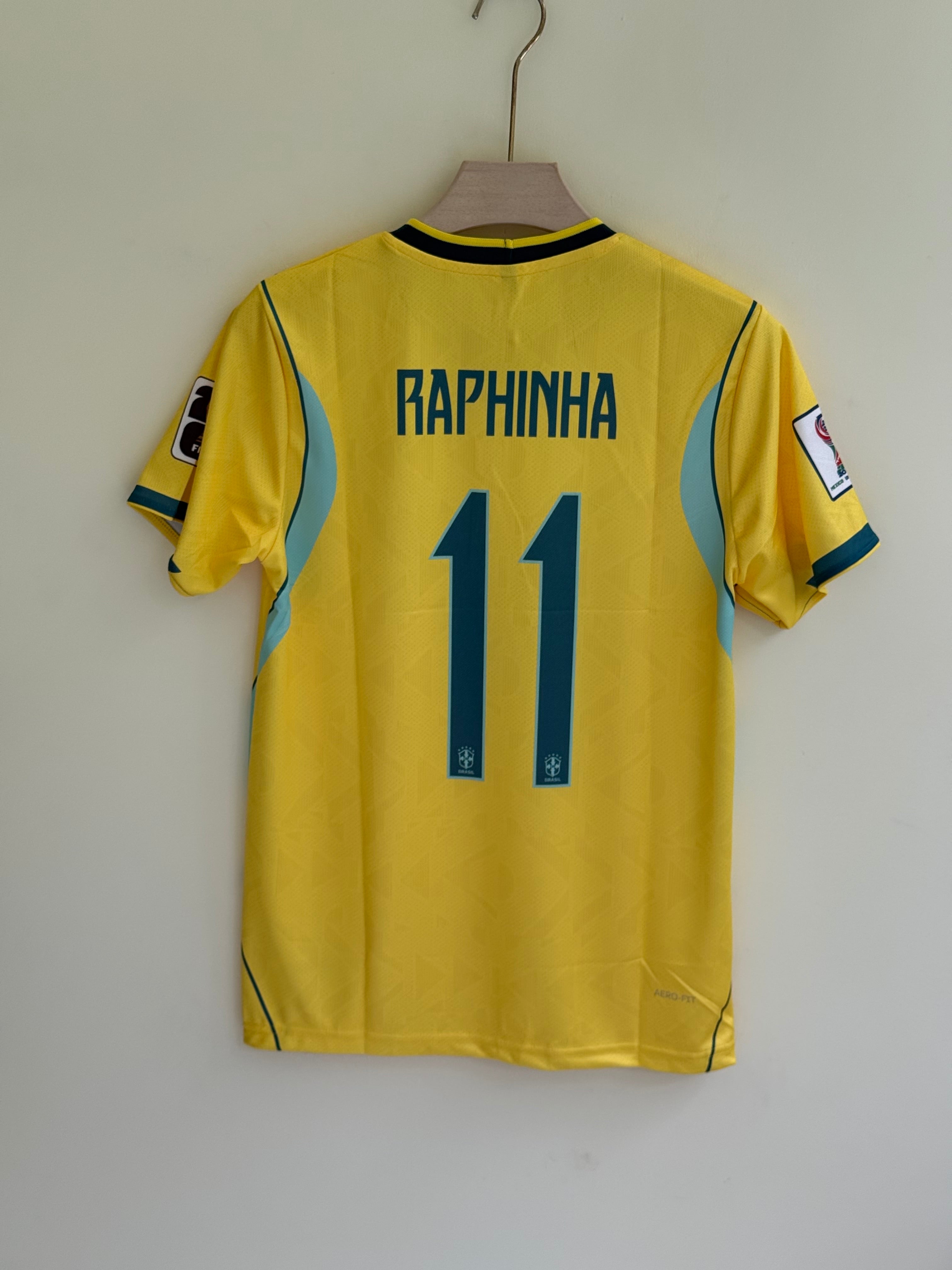 RAPHINHA BRAZIL HOME 2026 WORLD CUP KIT EMBROIDERY