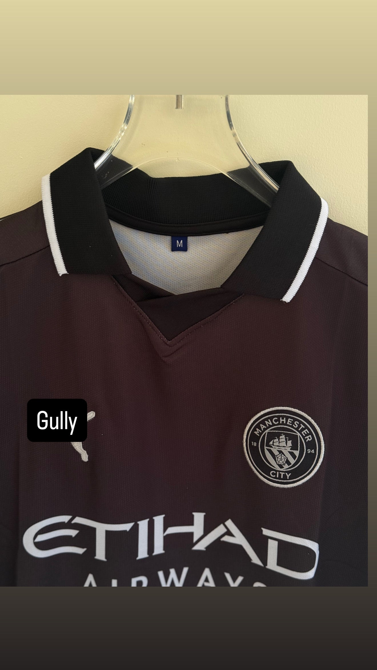 HALAND MANCHESTER CITY AWAY KIT 25/26 POLO EMBROIDERY