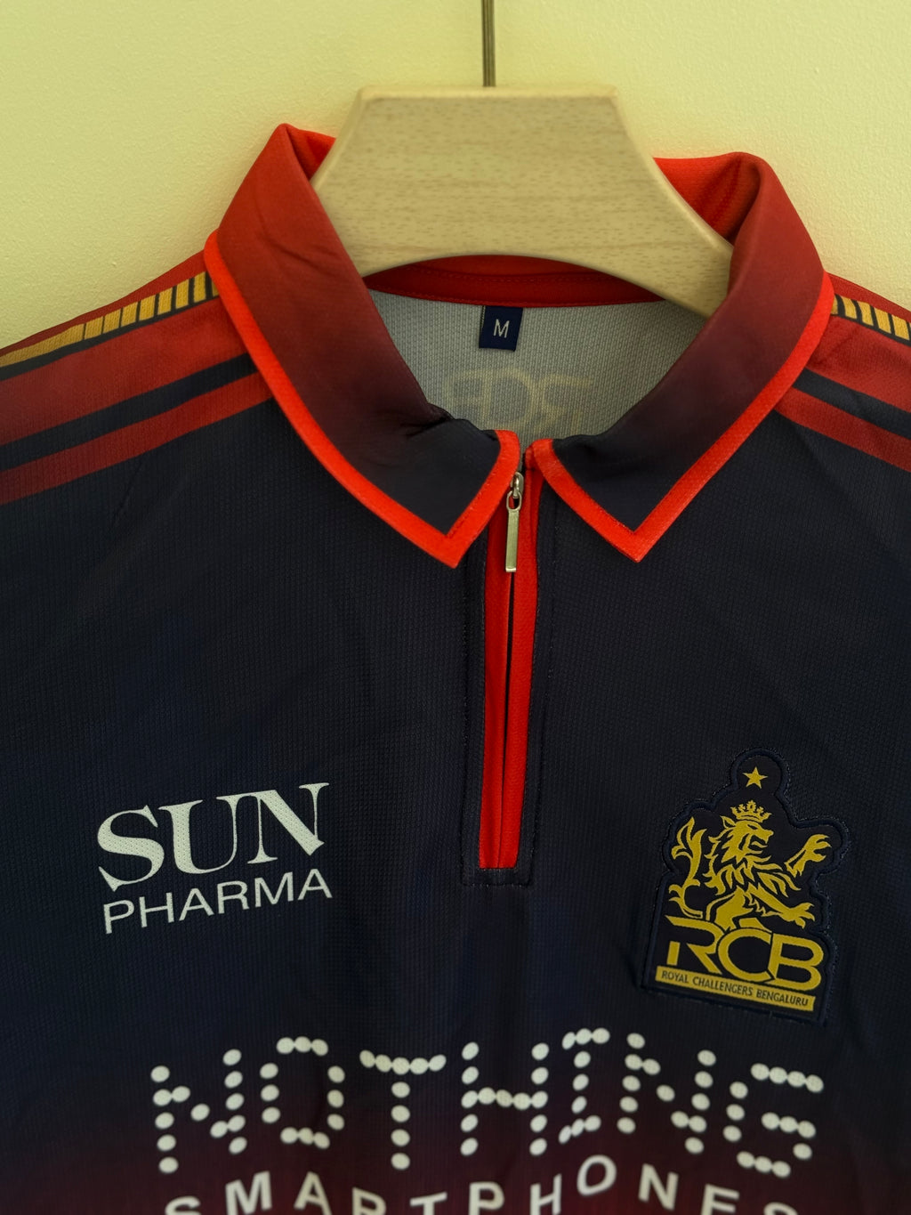 KOHLI RCB HOME KIT POLO ZIP EMBROIDERY