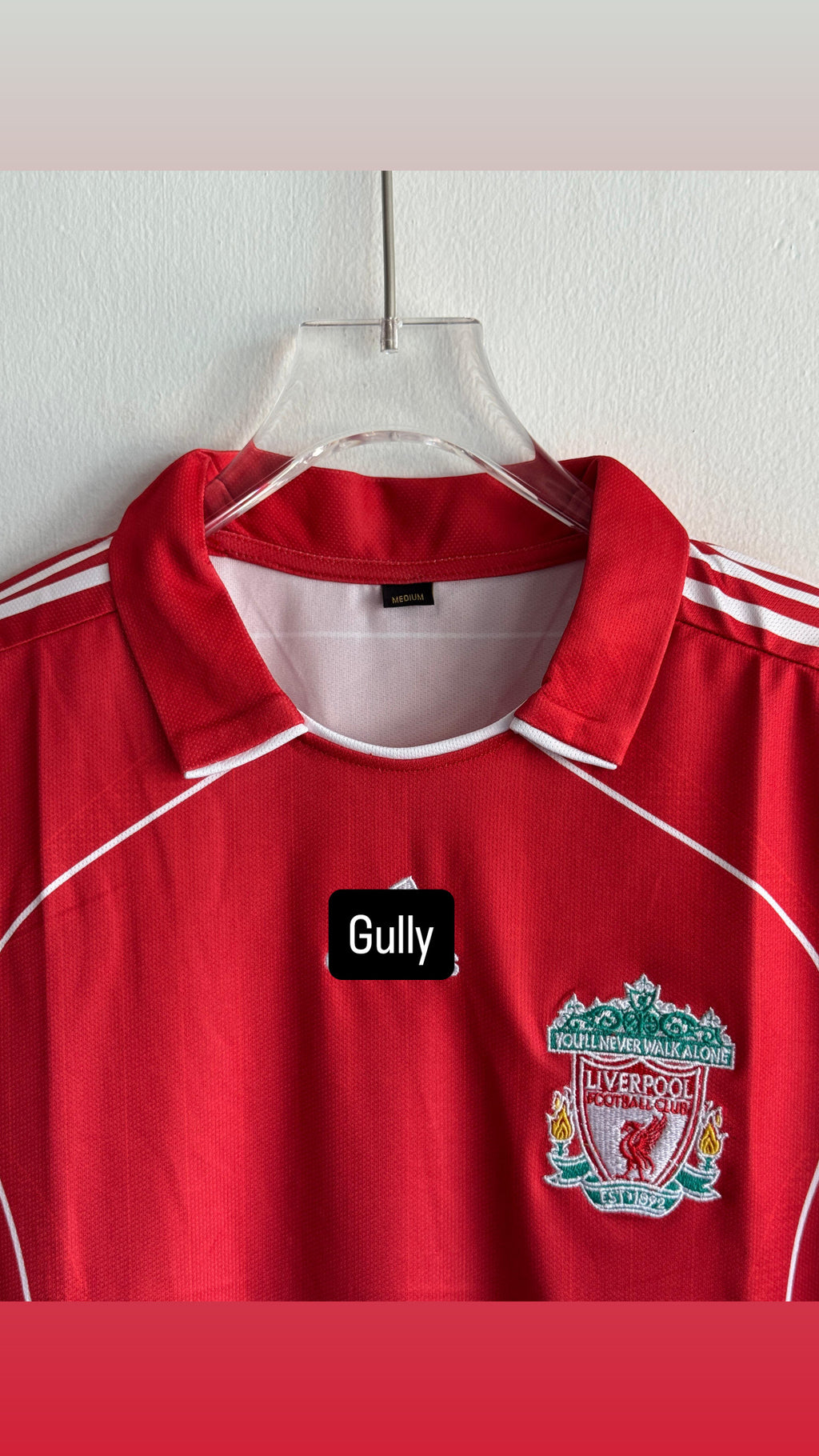 GERRARD LIVERPOOL 2006 HOME KIT POLO EMBROIDERY