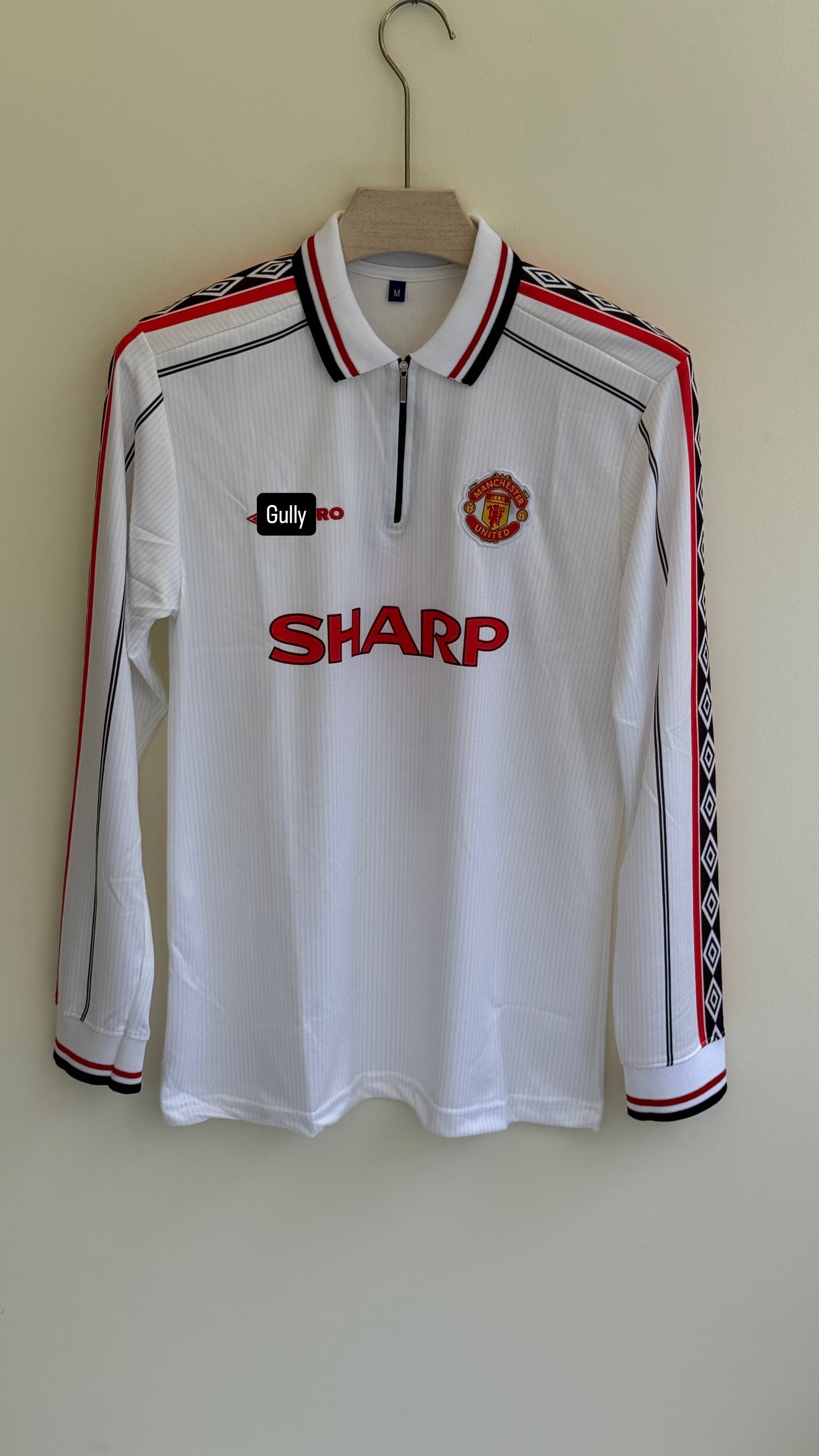 BECKHAM UNITED AWAY KIT POLO FULL SLEEV EMBROIDERY