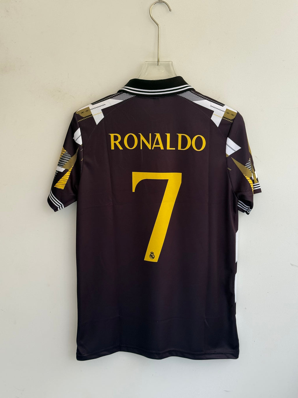 RONALDO REAL MADRID SPECIAL KIT BLACK POLO EMBROIDERY