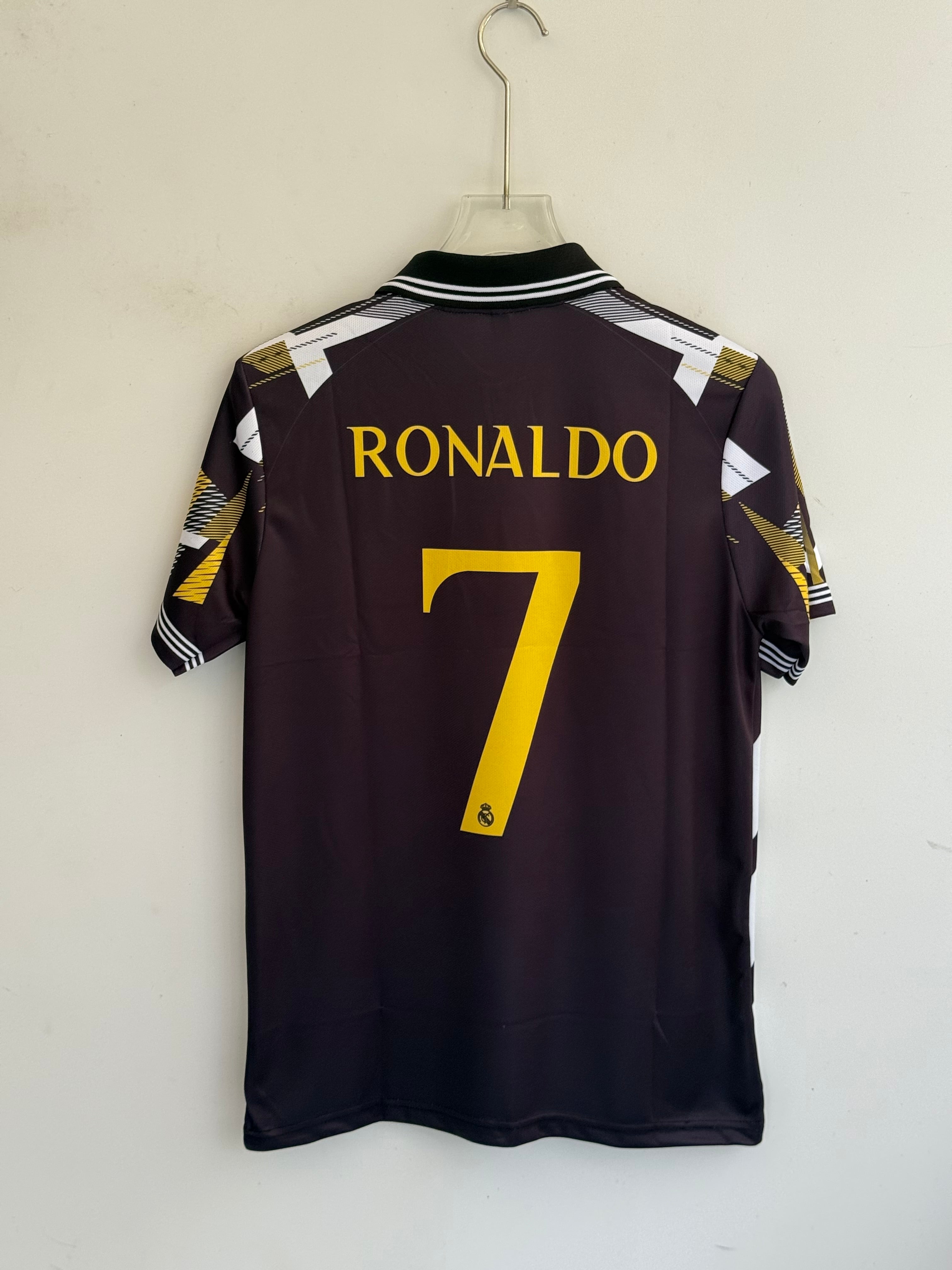 RONALDO REAL MADRID SPECIAL KIT BLACK POLO EMBROIDERY