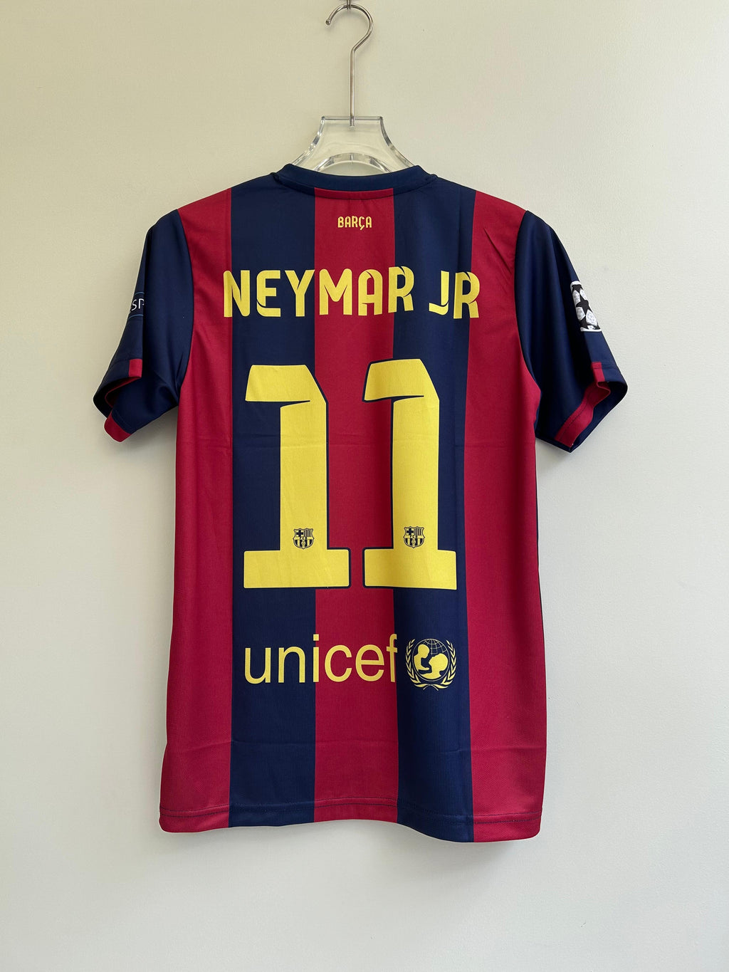 NEYMAR BARCELONA 2014/15 HOME KIT EMBROIDERY