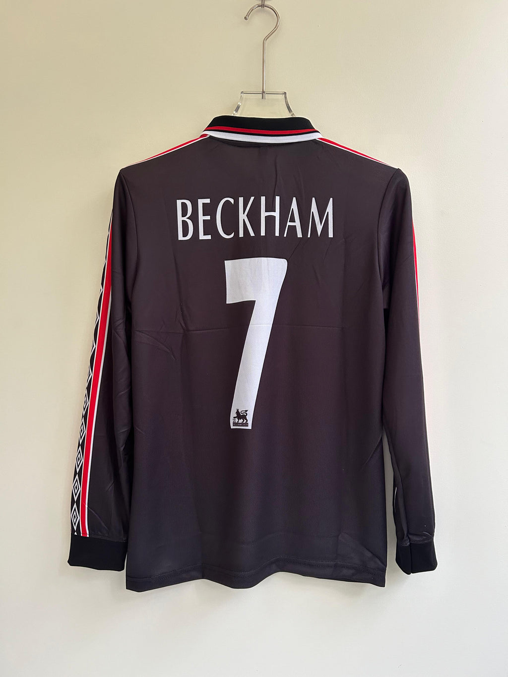 BECKHAM UNITED POLO 1998/99 THIRD KIT FULL SLEEV EMBROIDERY