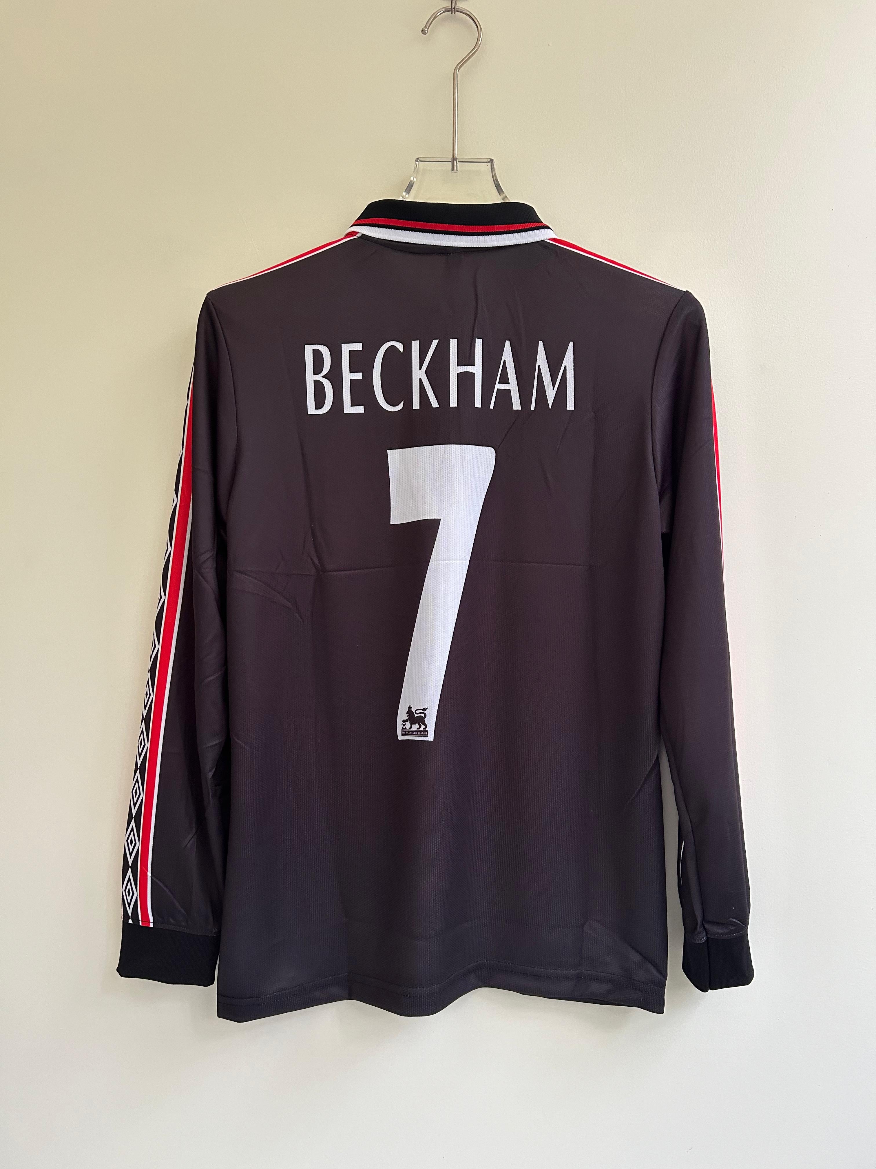 BECKHAM UNITED POLO 1998/99 THIRD KIT FULL SLEEV EMBROIDERY