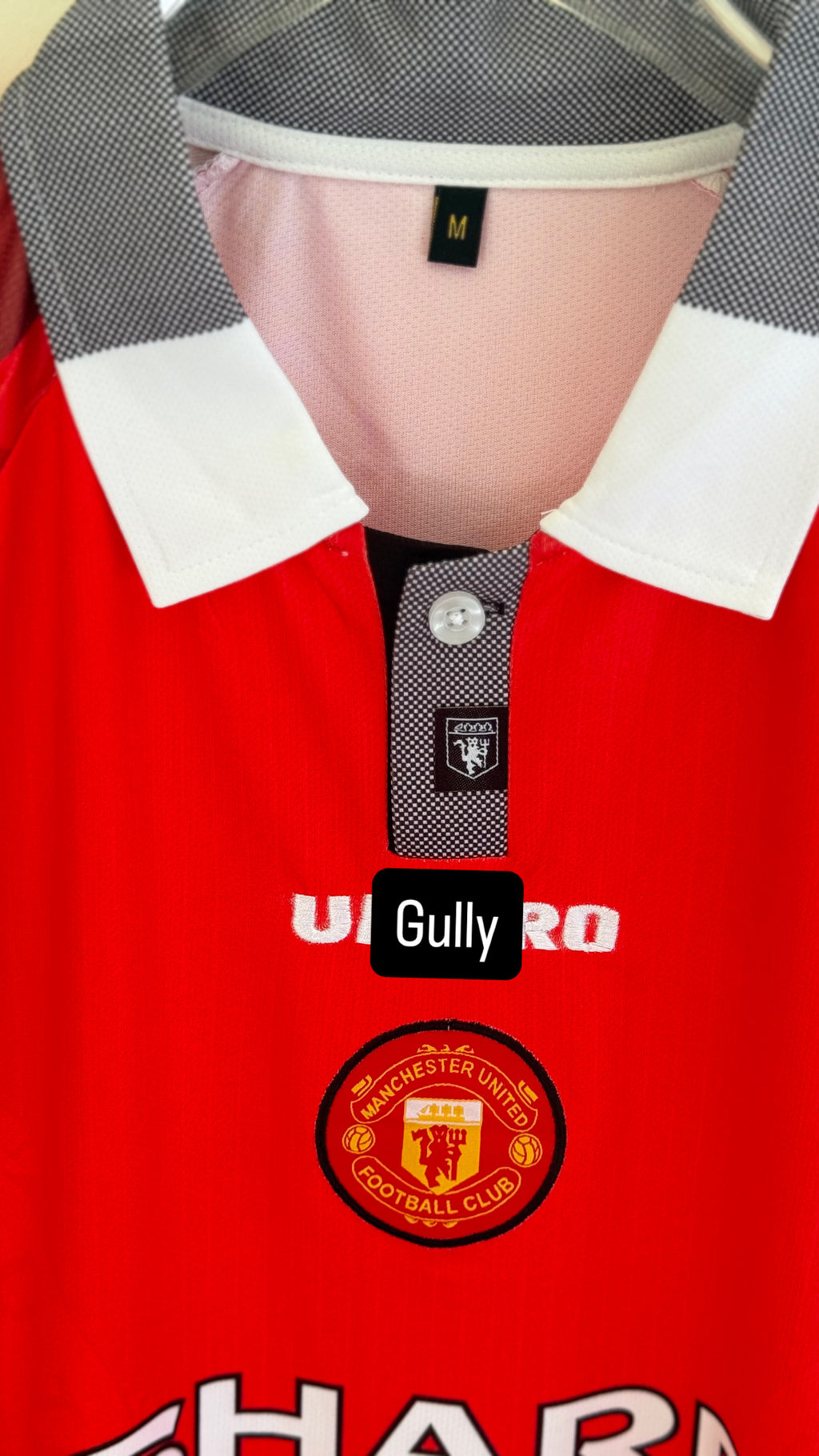 BECKHAM UNITED 1996 HOME KIT POLO EMBROIDERY