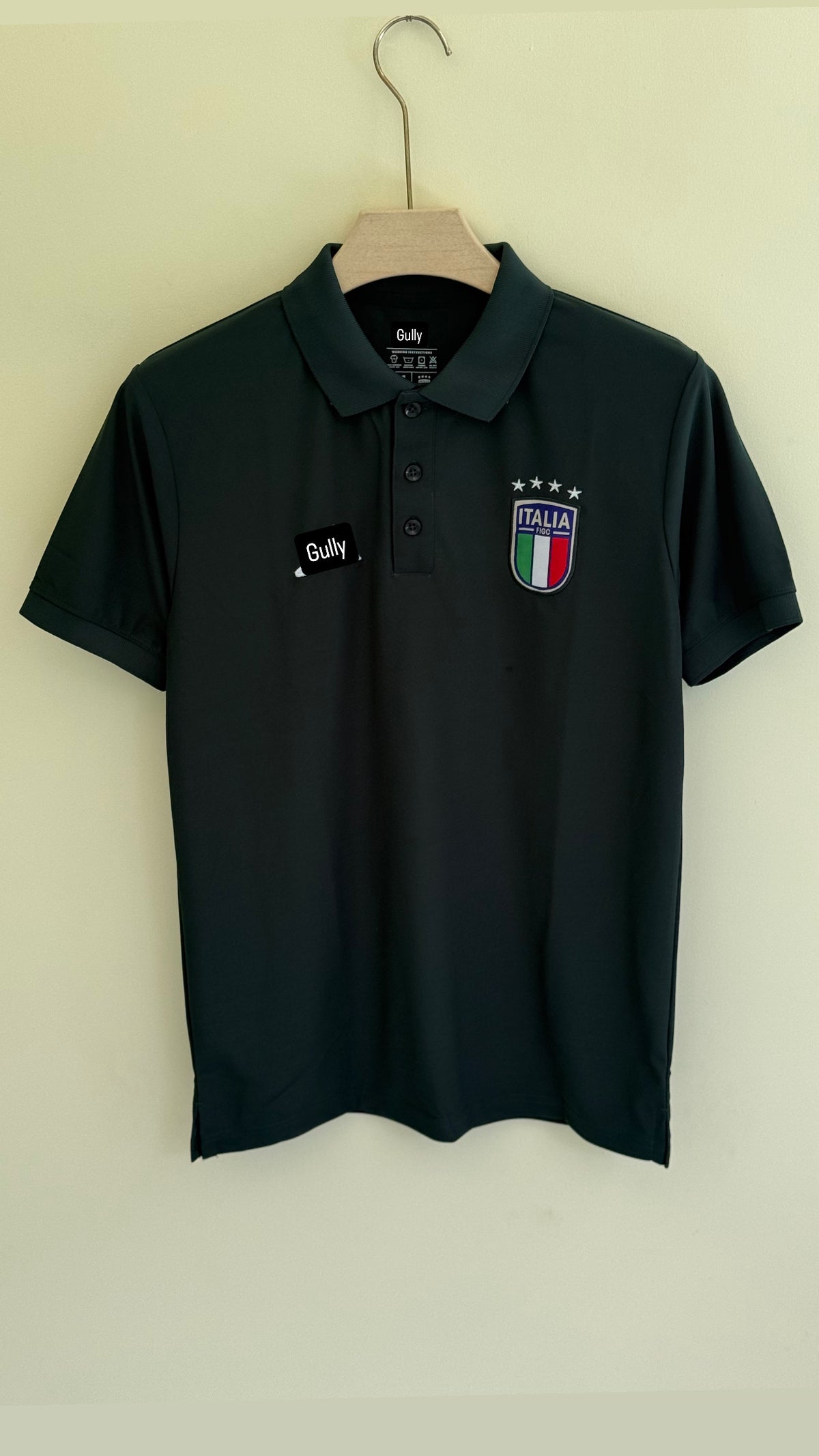 ITALY POLO T SHIRT EMBROIDERY (dark green) - XL