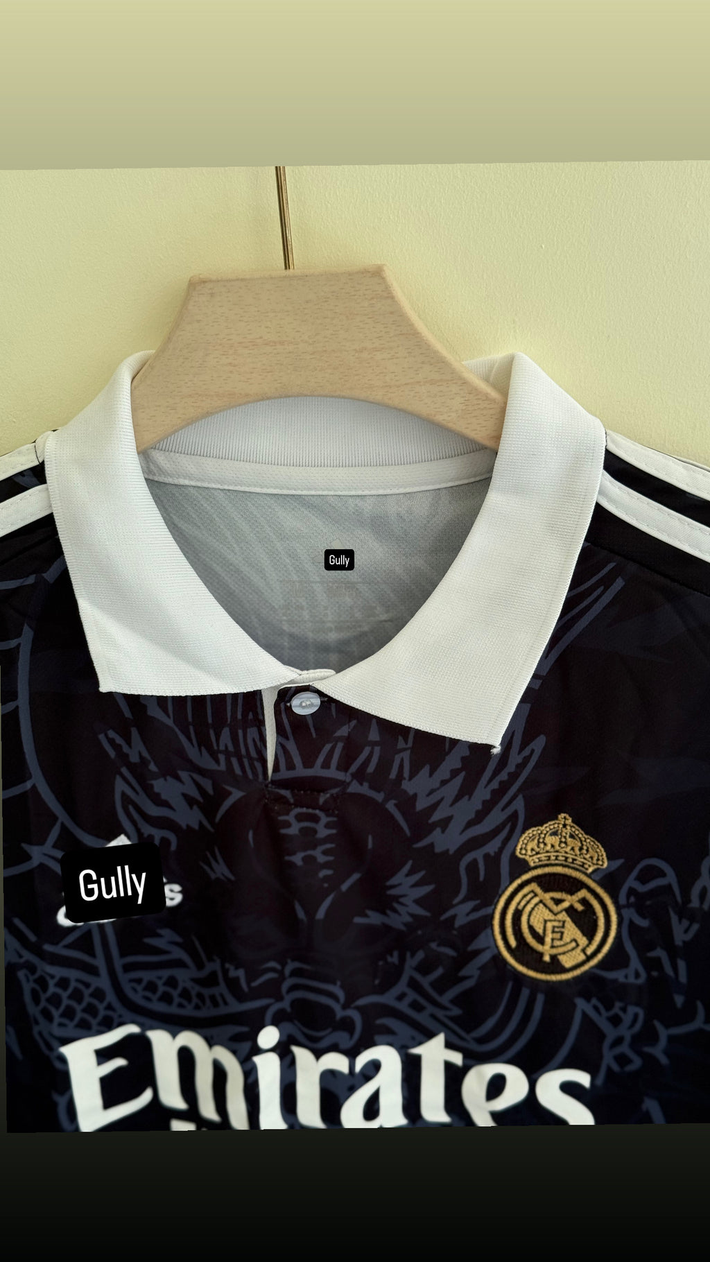 REAL MADRID DRAGON KIT POLO FULL SLEEV MASTER QUALITY EMBROIDERY