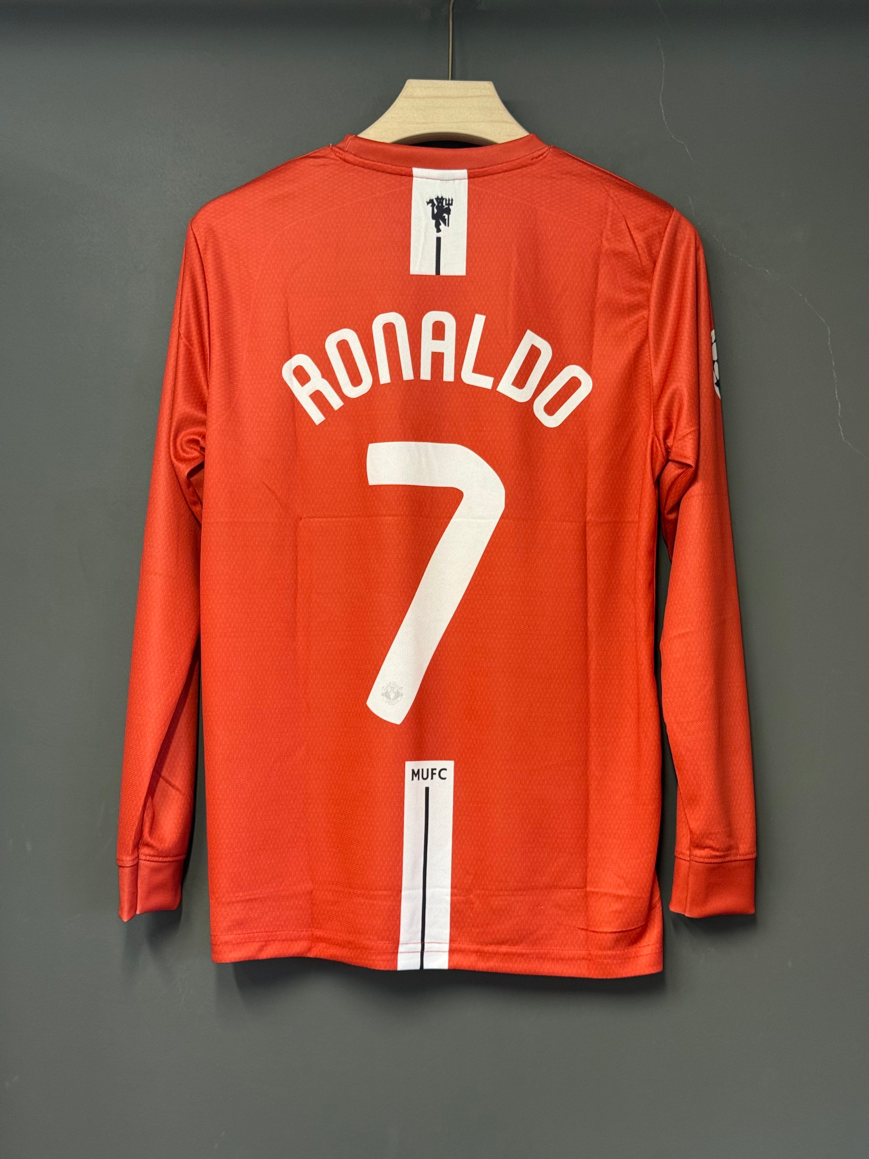 RONALDO UNITED 2008 HOME KIT FULL SLEEV EMBROIDERY