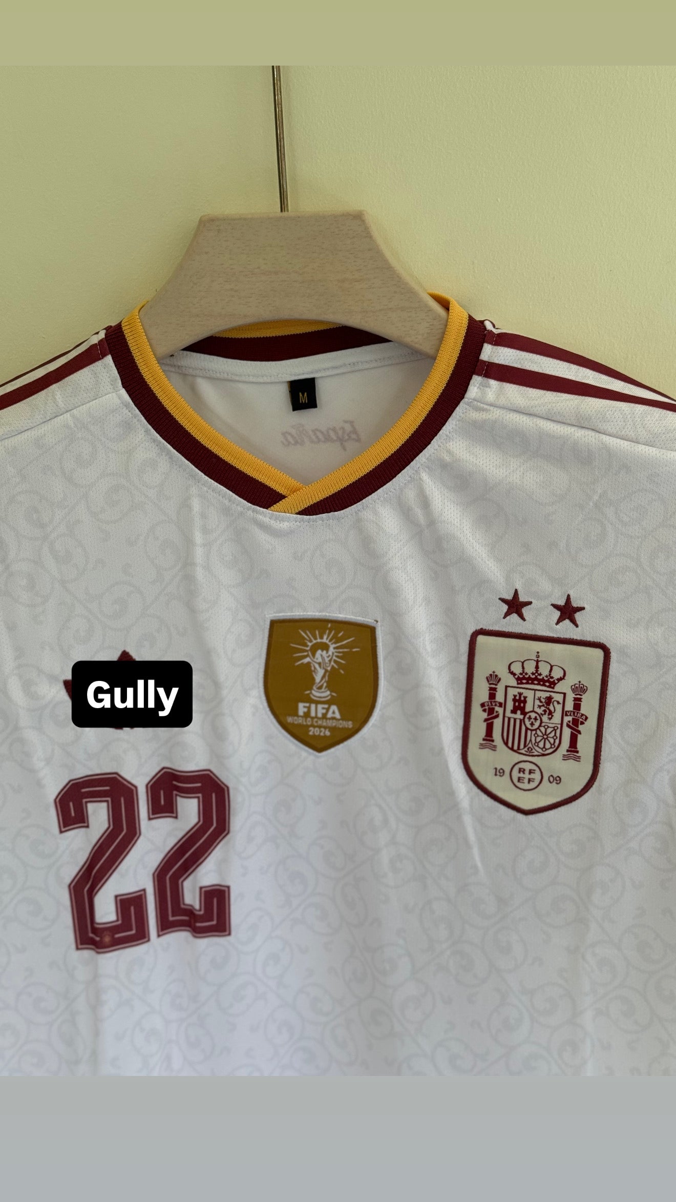 CUBARSI (2 STAR) SPAIN WORLD CUP 2026 AWAY KIT EMBROIDERY